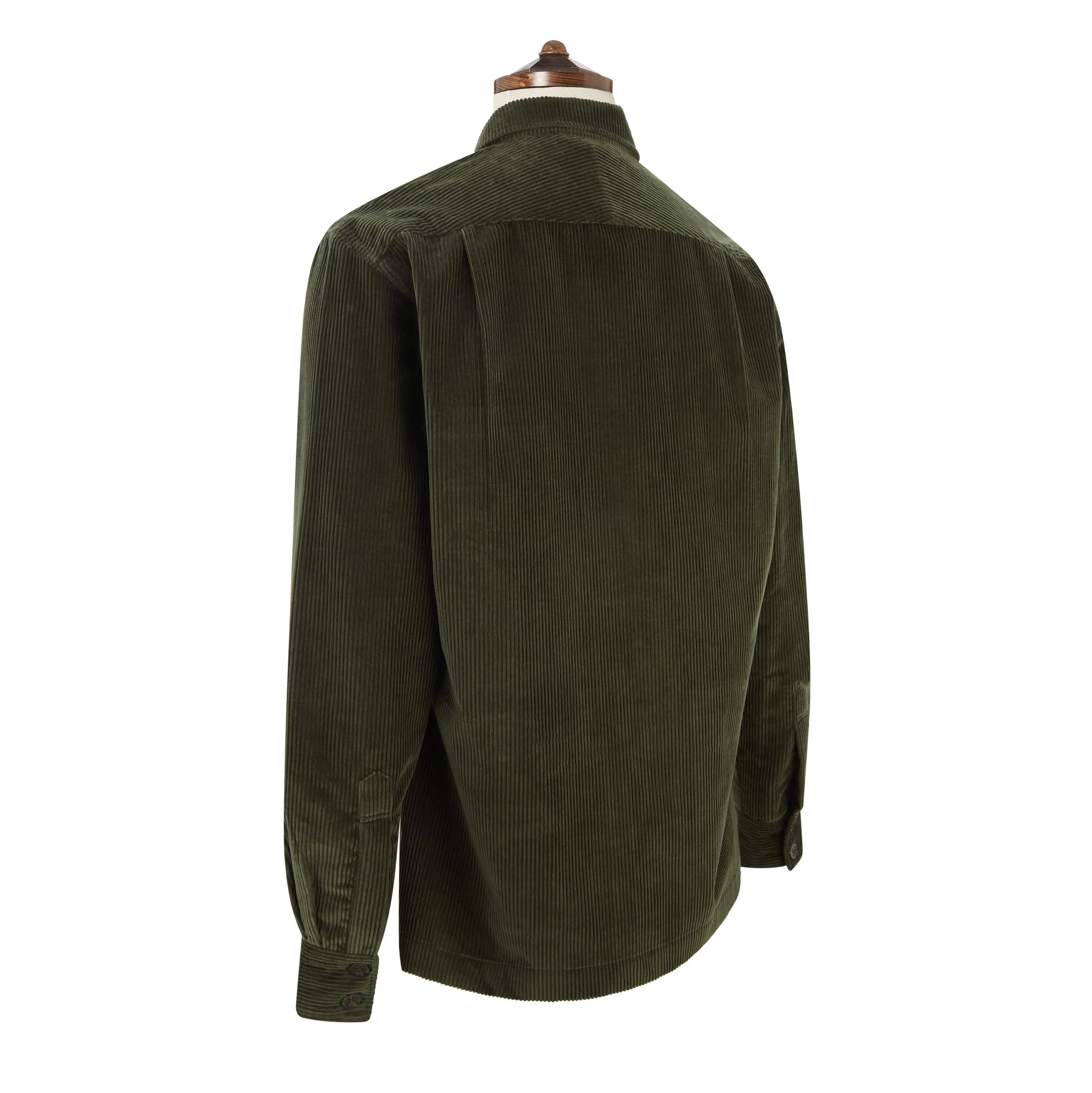 Lynton Dark Green Corduroy Overshirt - Image 3