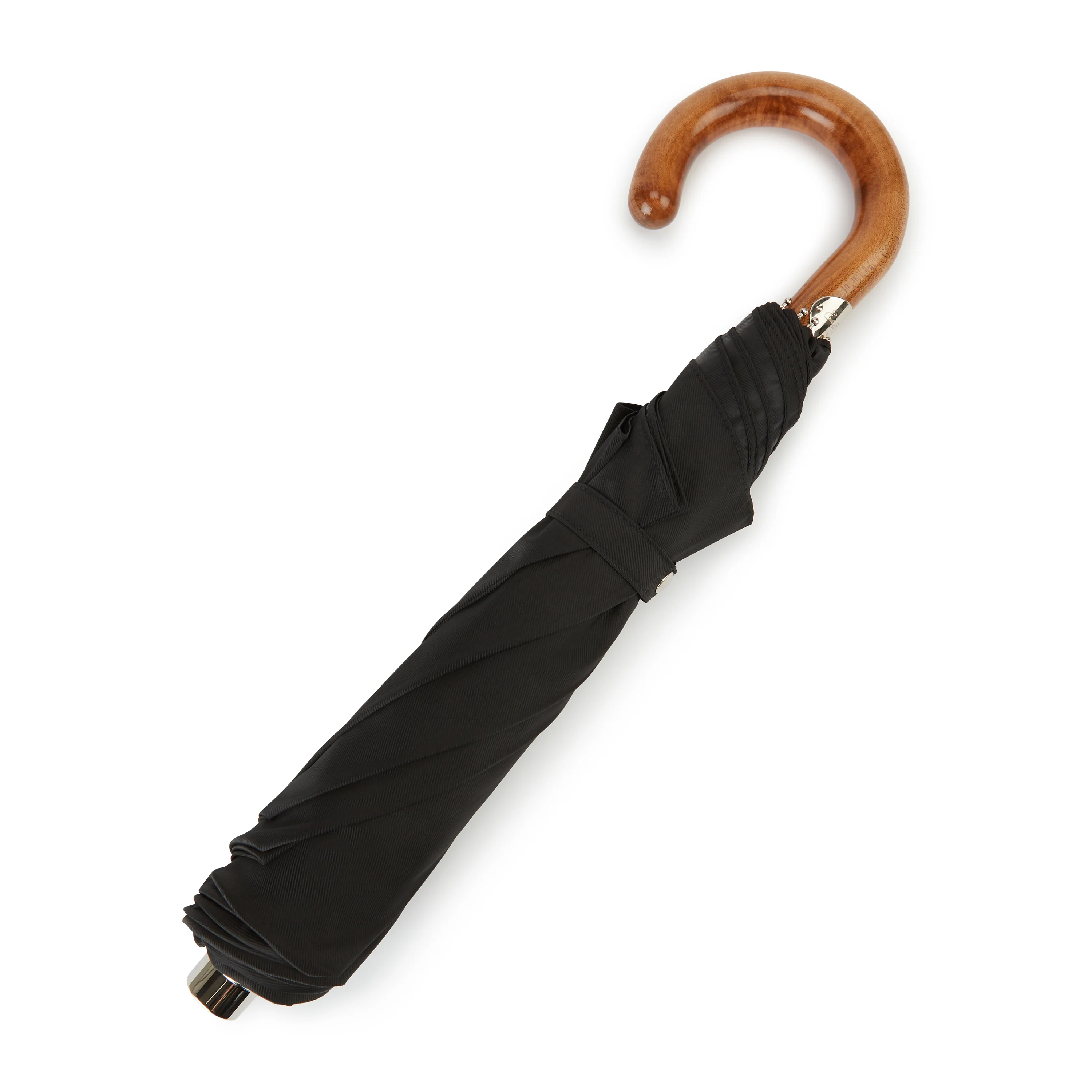 Maple Crook Telescopic Black Umbrella - Image 2