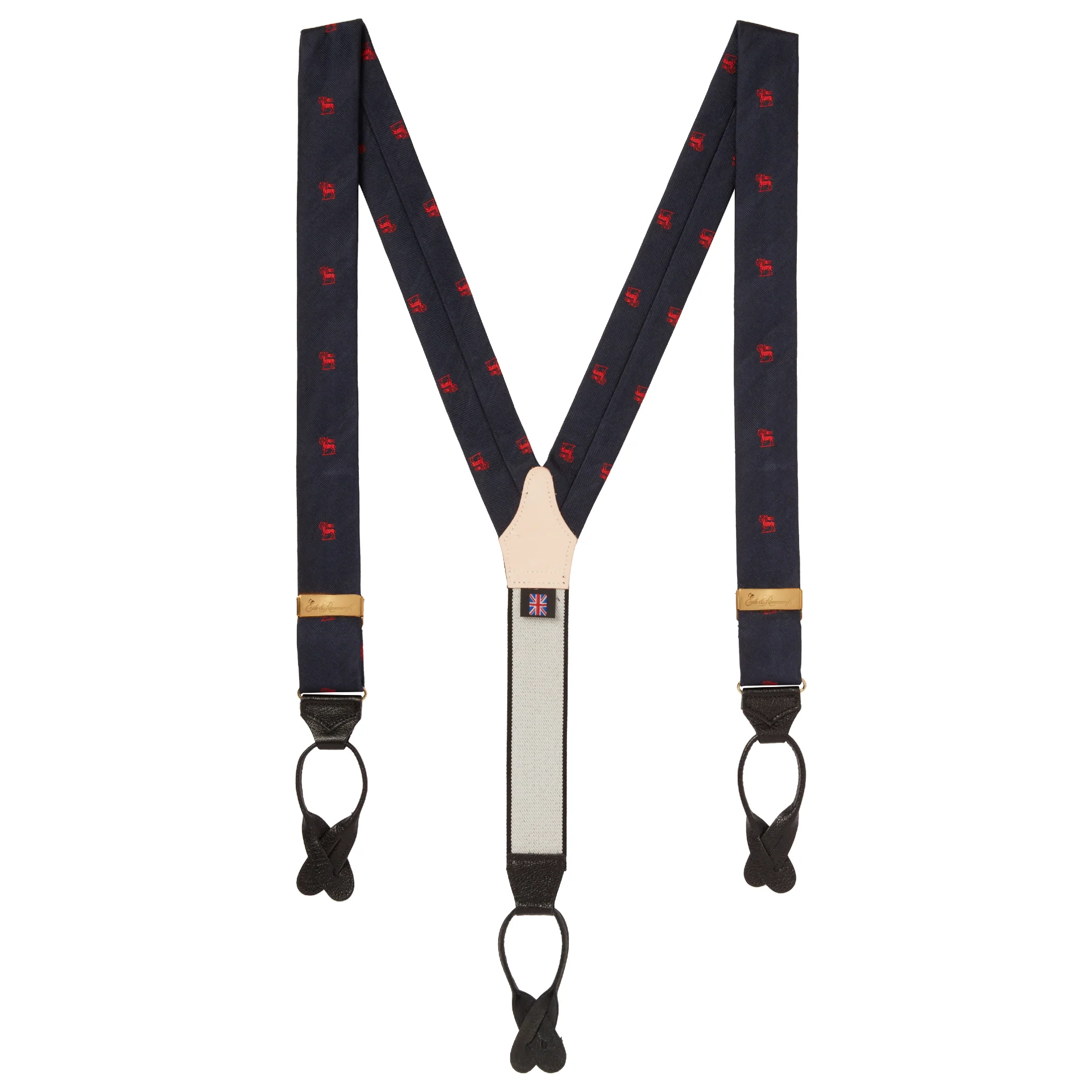Middle Temple Crest Navy Red Silk Braces