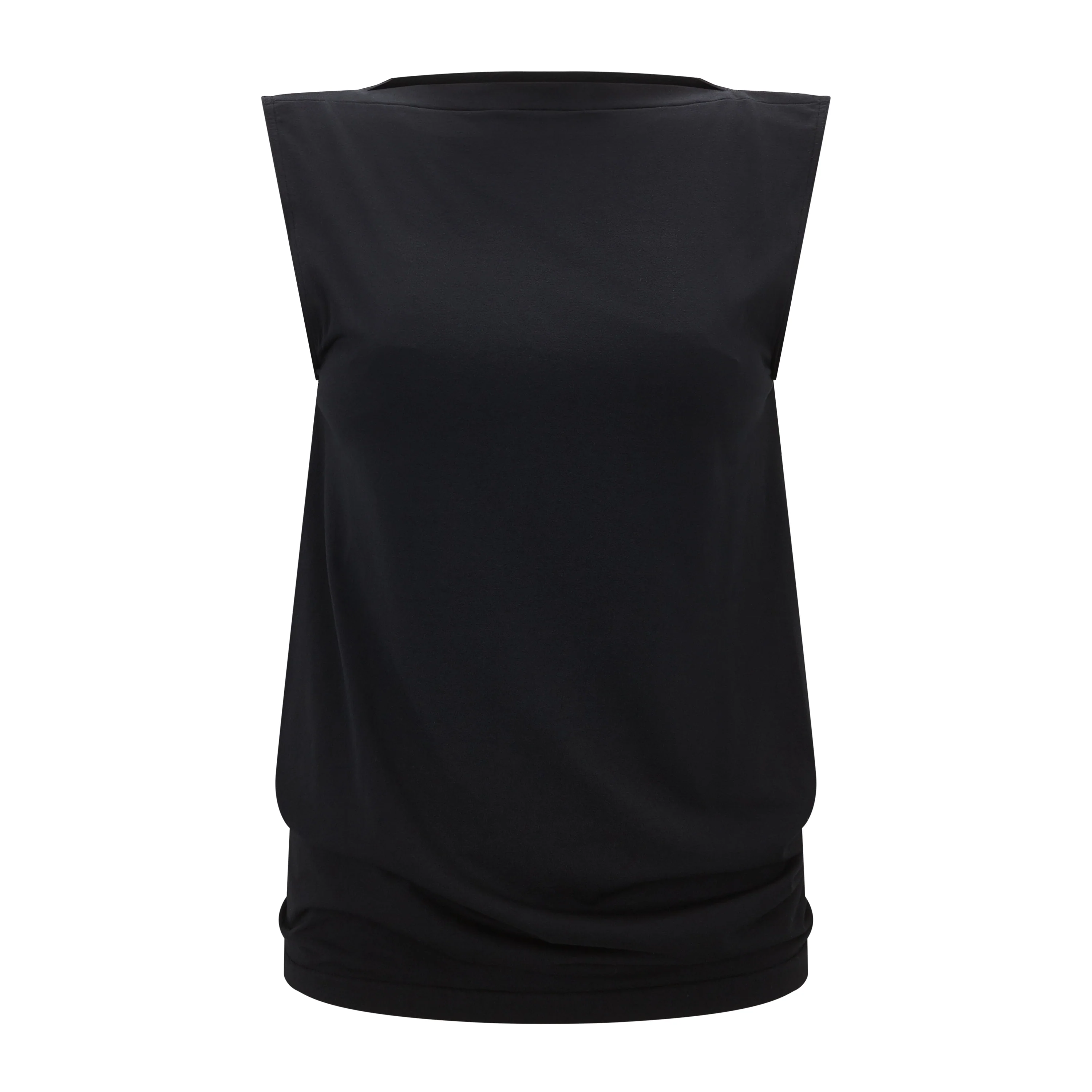 Milano Ruched Stitch Black Top