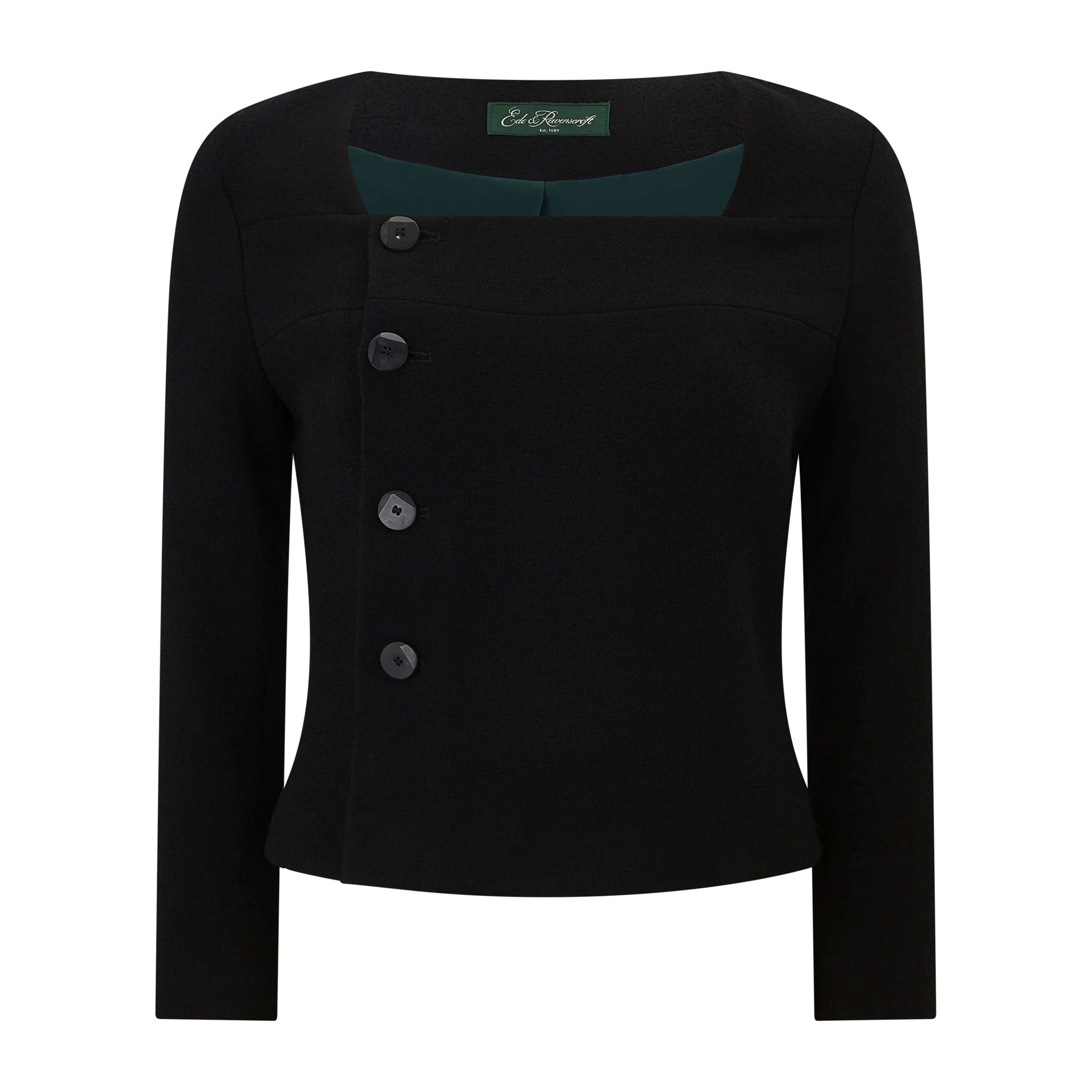Monty Tailored Wool Button Jacket
