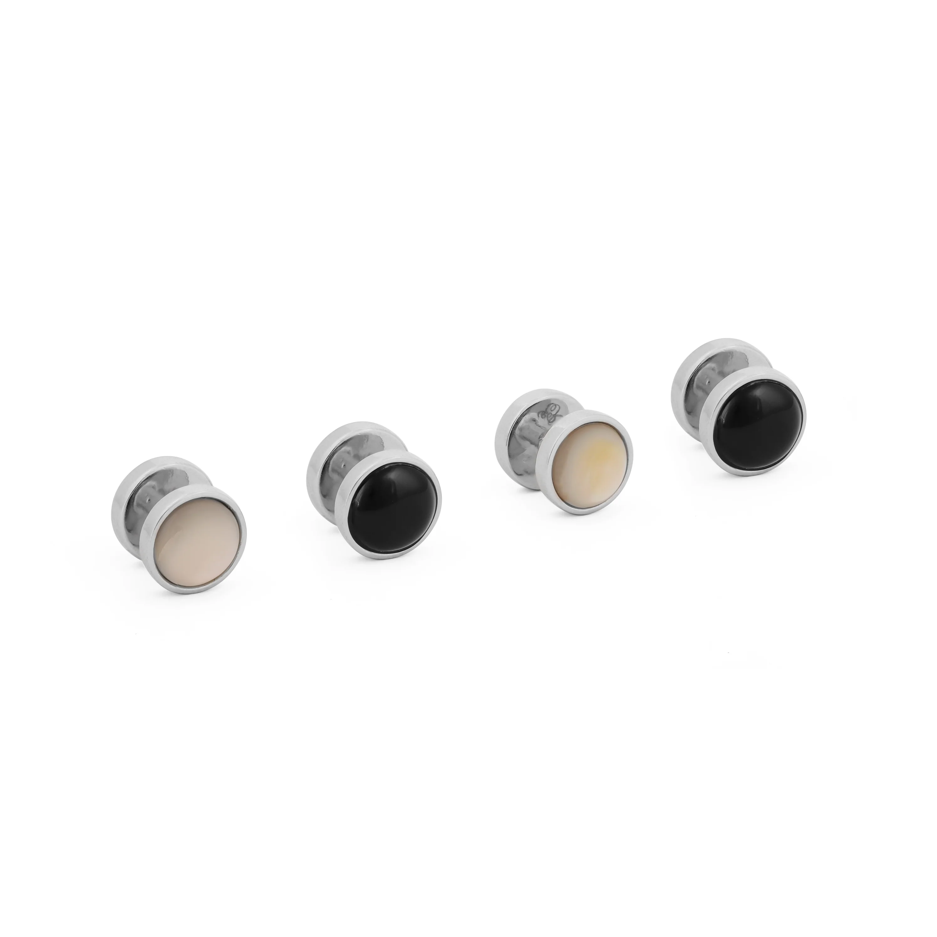 Mother of Pearl and Onyx Reversible Shirt Stud Set