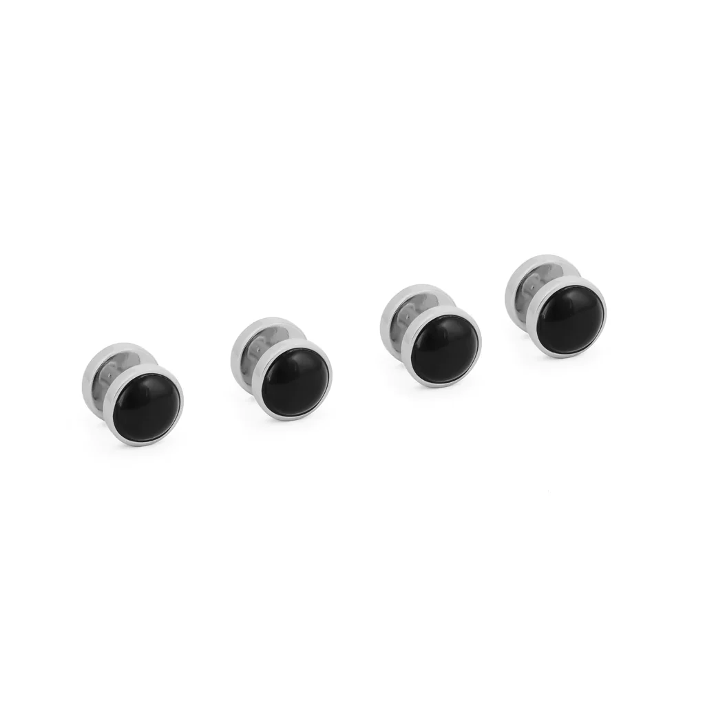 Mother of Pearl and Onyx Reversible Shirt Stud Set - Image 3