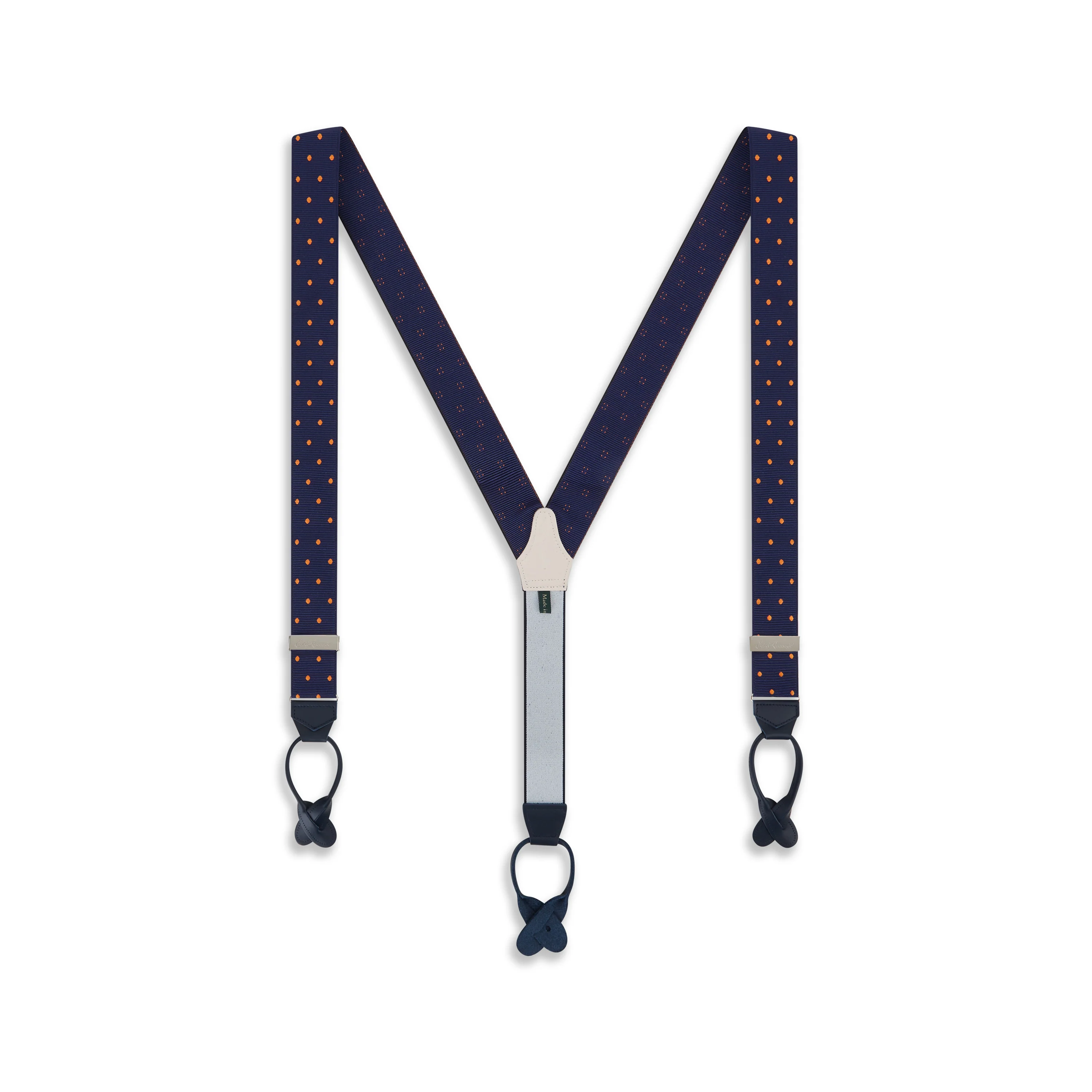 Navy and Orange Webbed Spot Braces - Image 2