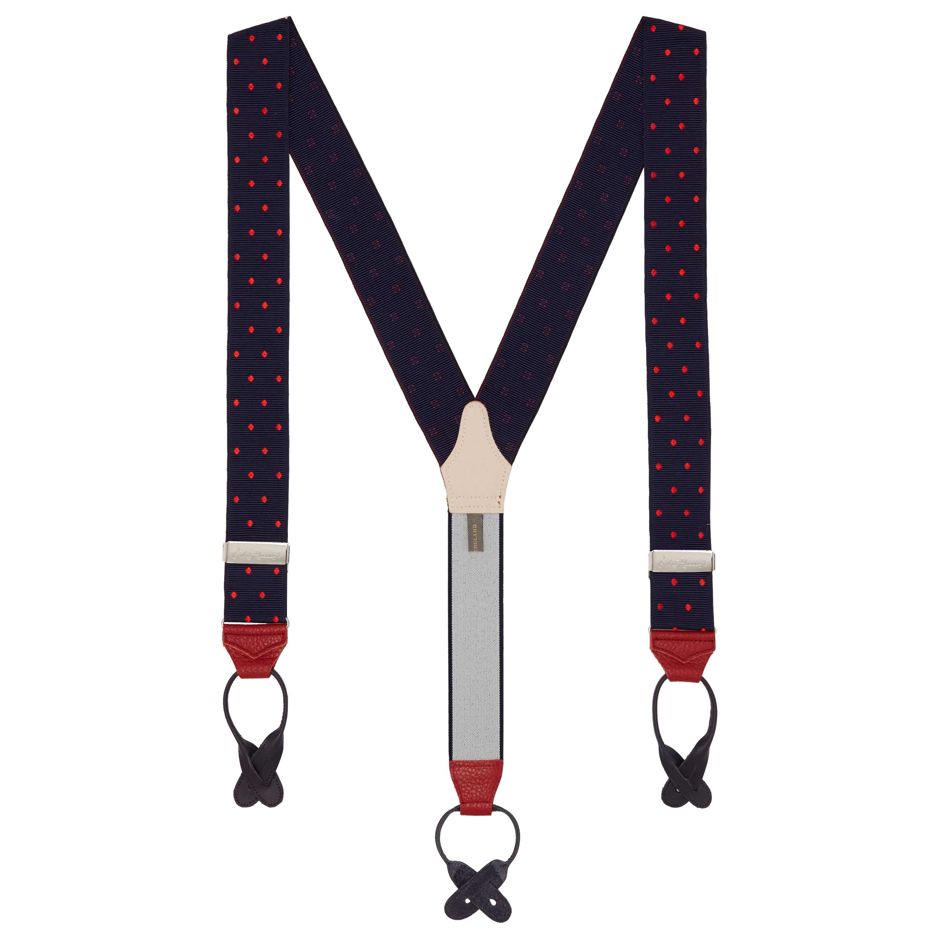 Navy and Red Webbed Spot Braces - Image 2
