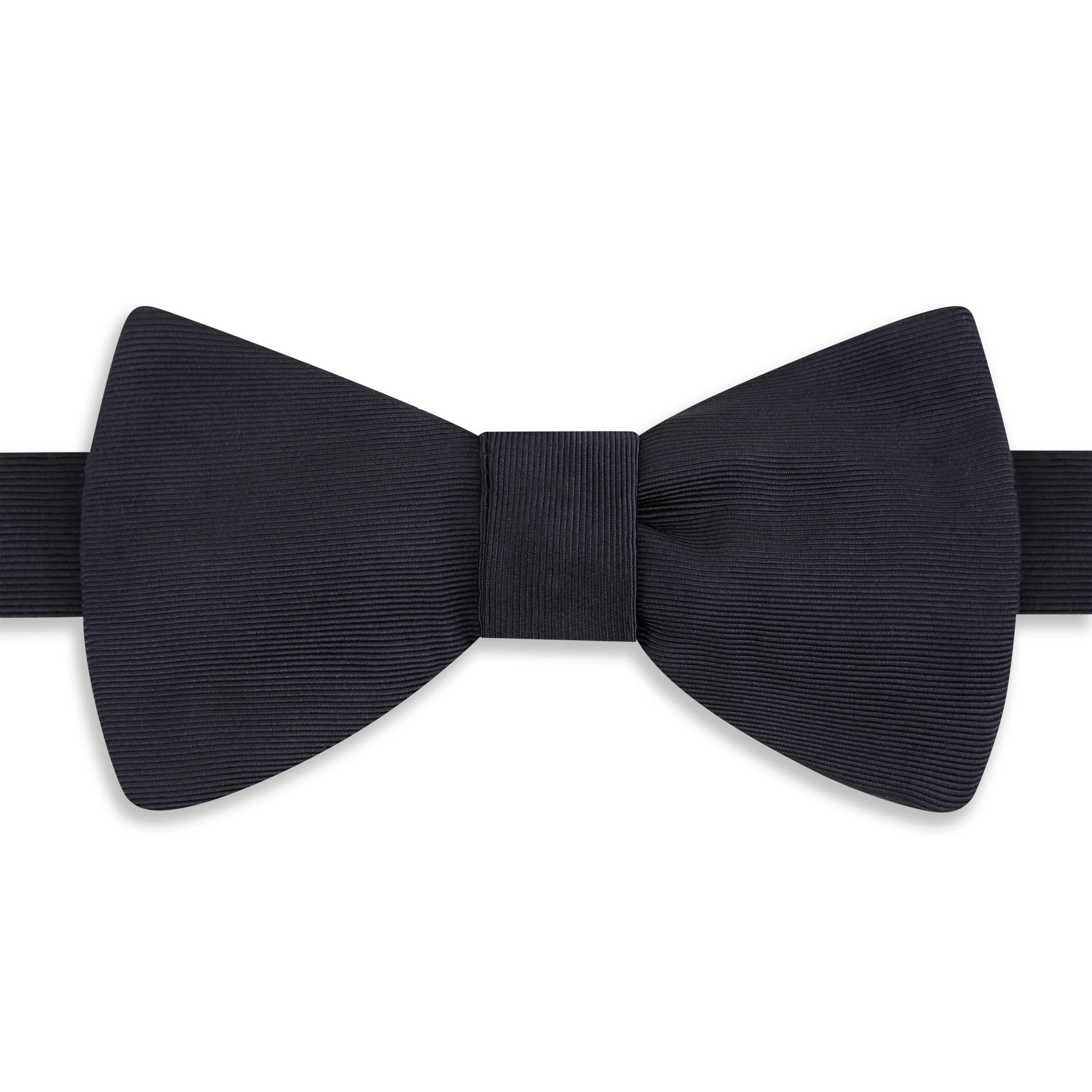 Navy Grosgrain Silk Cotton Bow Tie