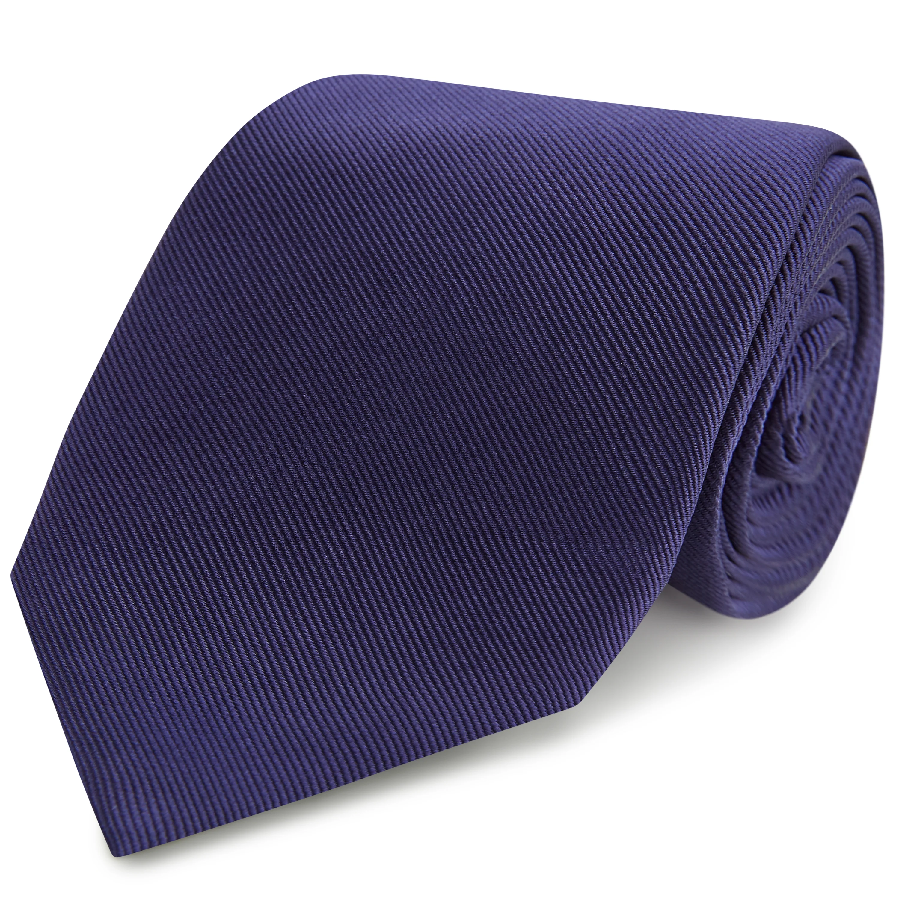 Navy Plain Heavy Twill Woven Silk Tie