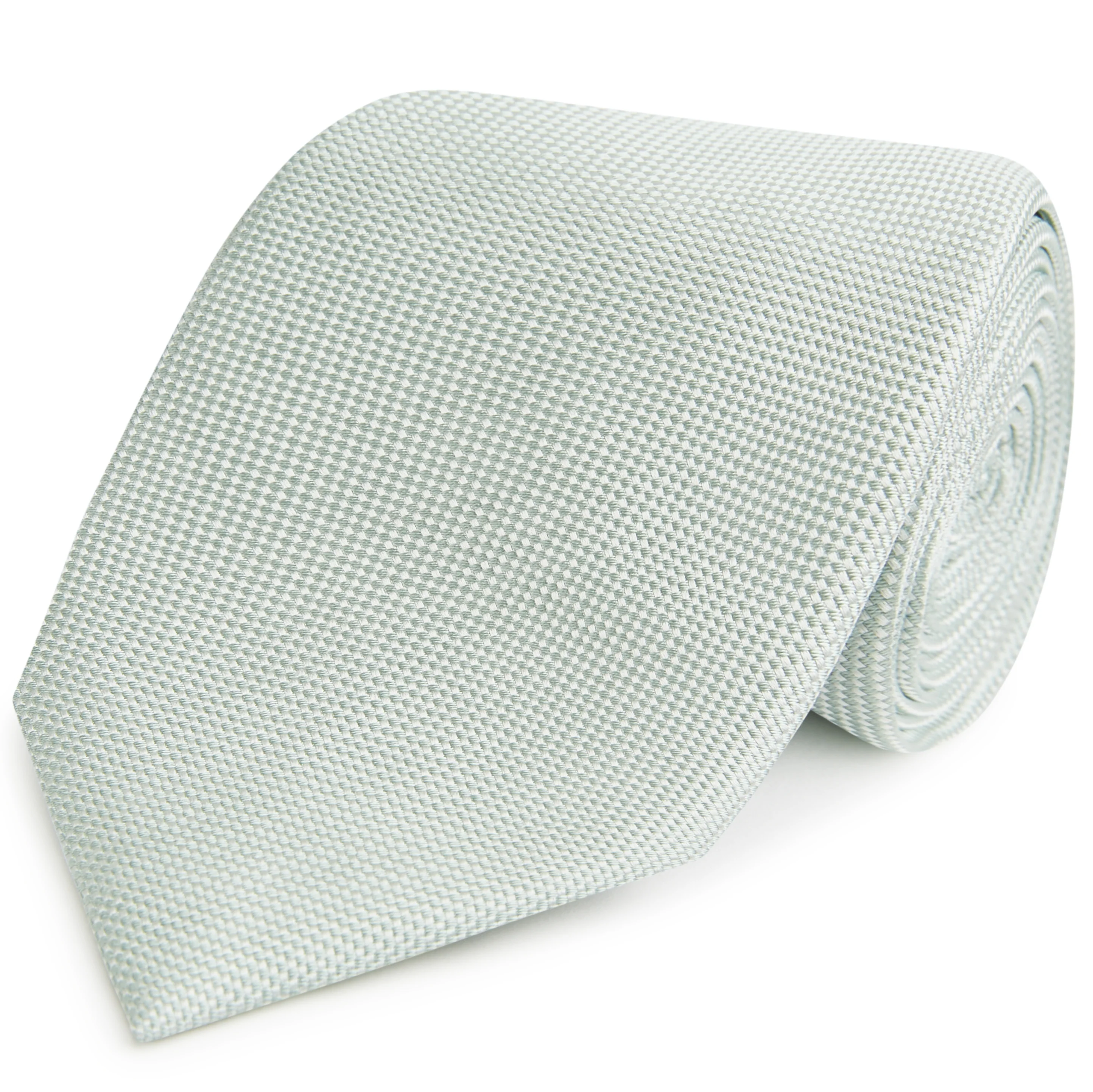Pale Green Micro Textured Woven Silk Tie