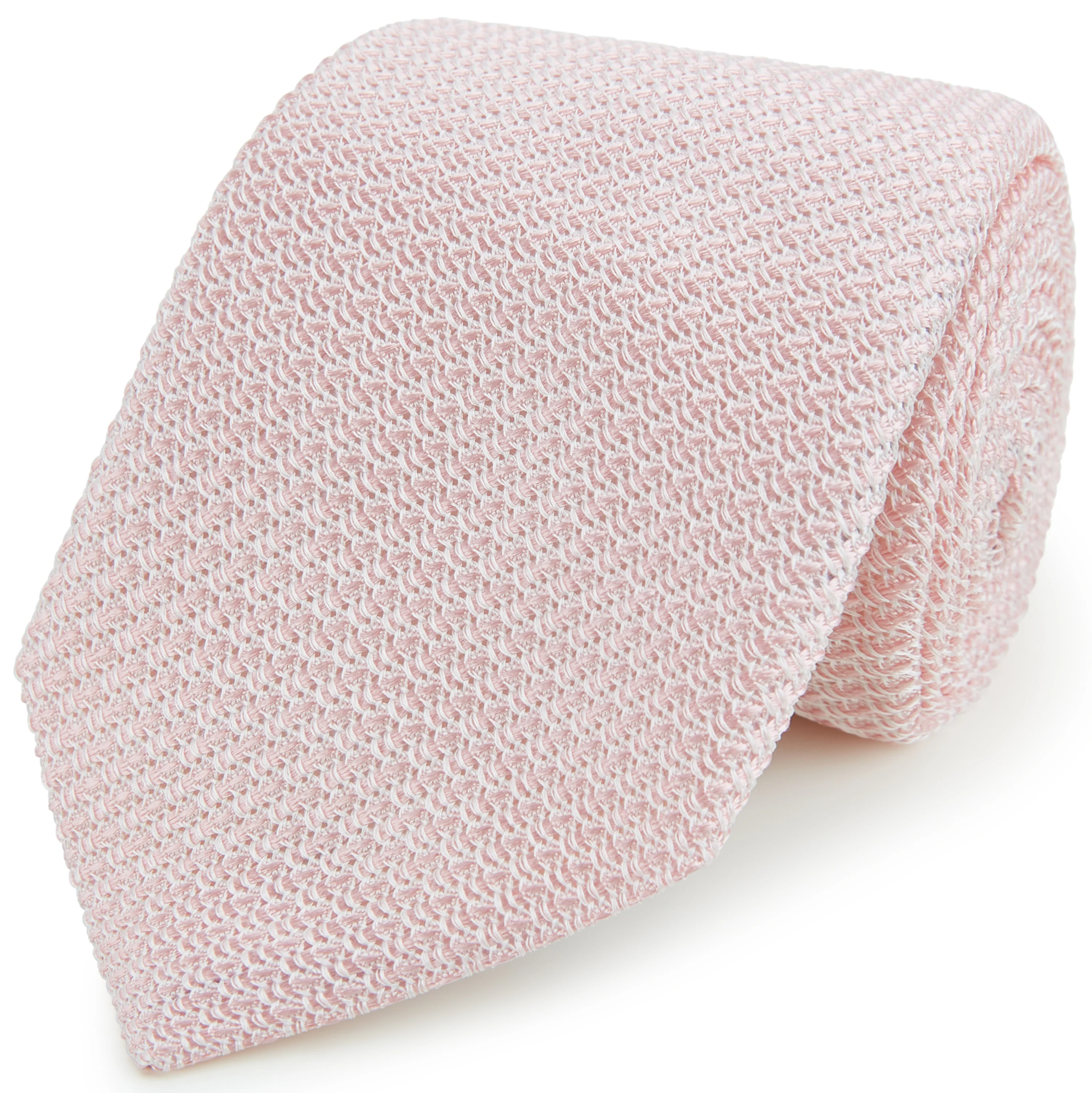 Pale Pink Grenadine Silk Tie