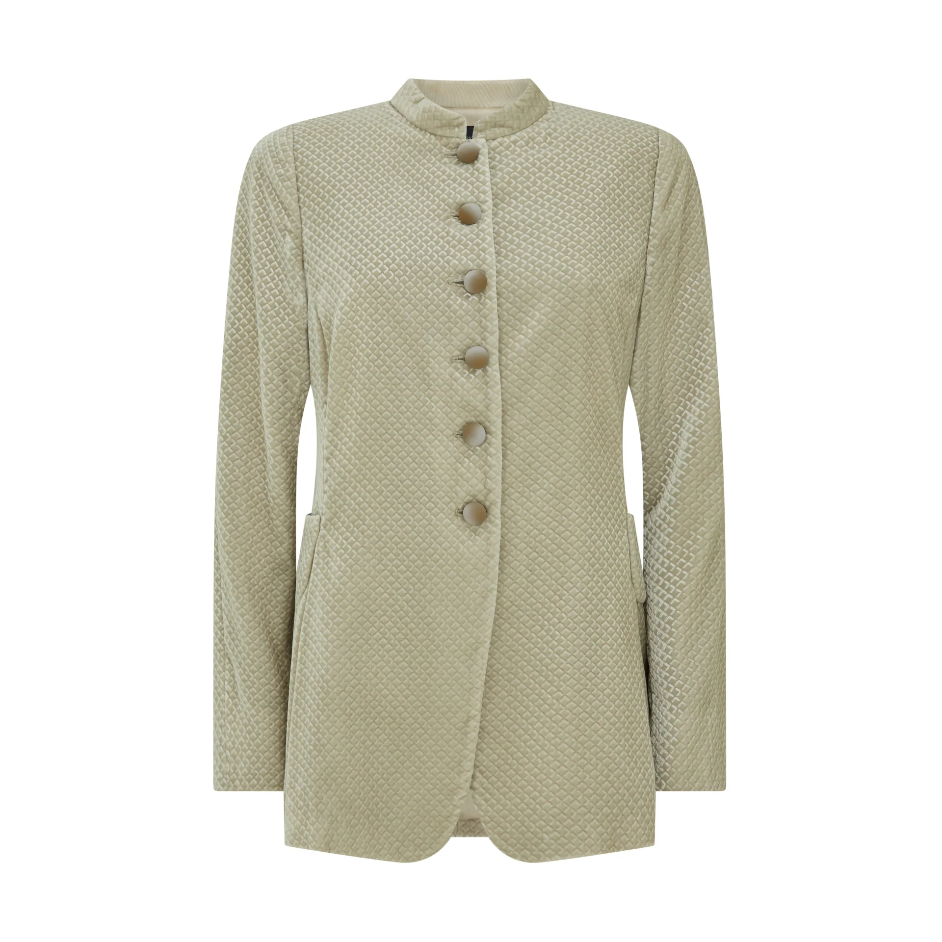 Peplum Button Through Icon Ivory White Top