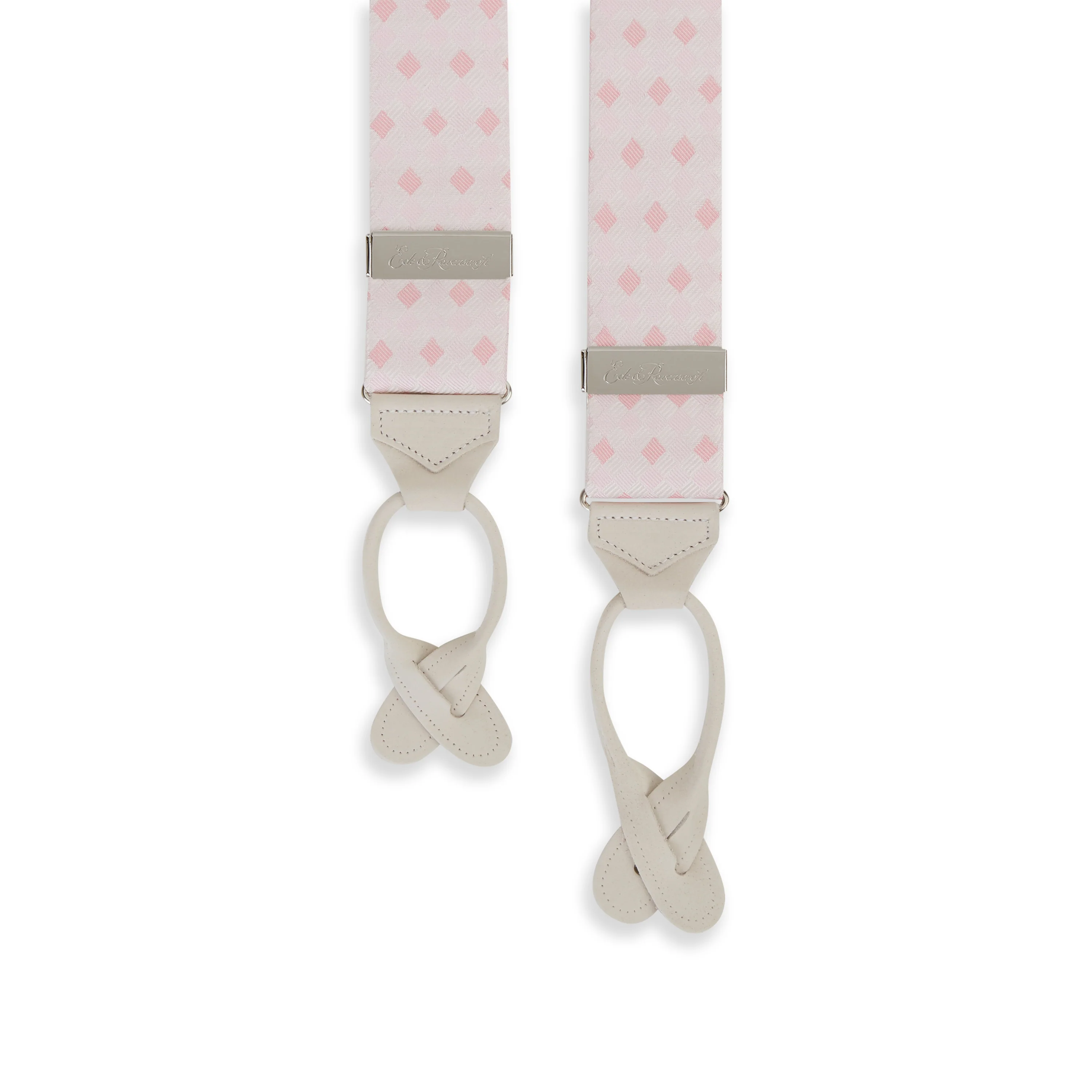Pink and White Harlequin Silk Brace