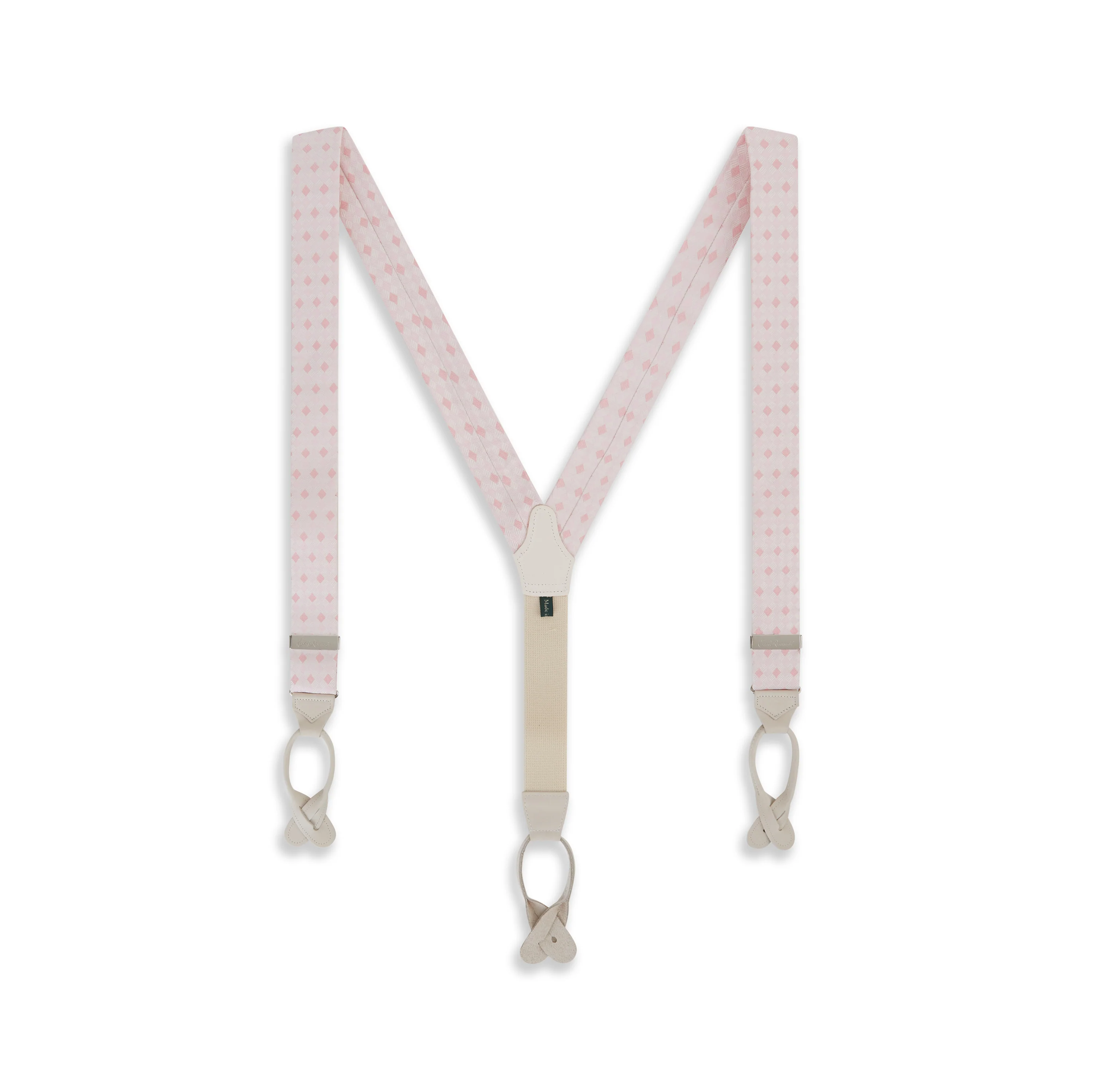 Pink and White Harlequin Silk Brace - Image 2