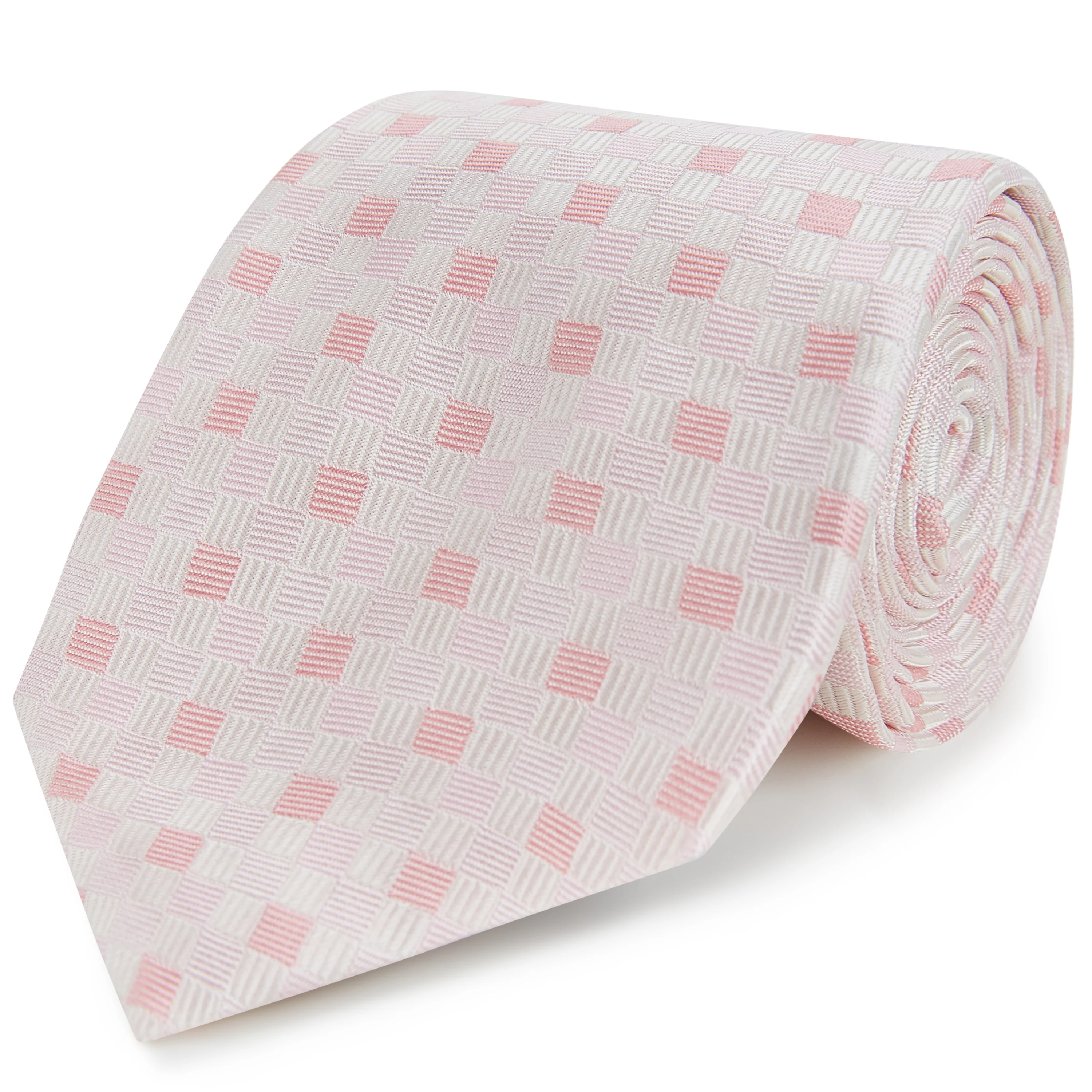 Pink Harlequin Woven Silk Tie