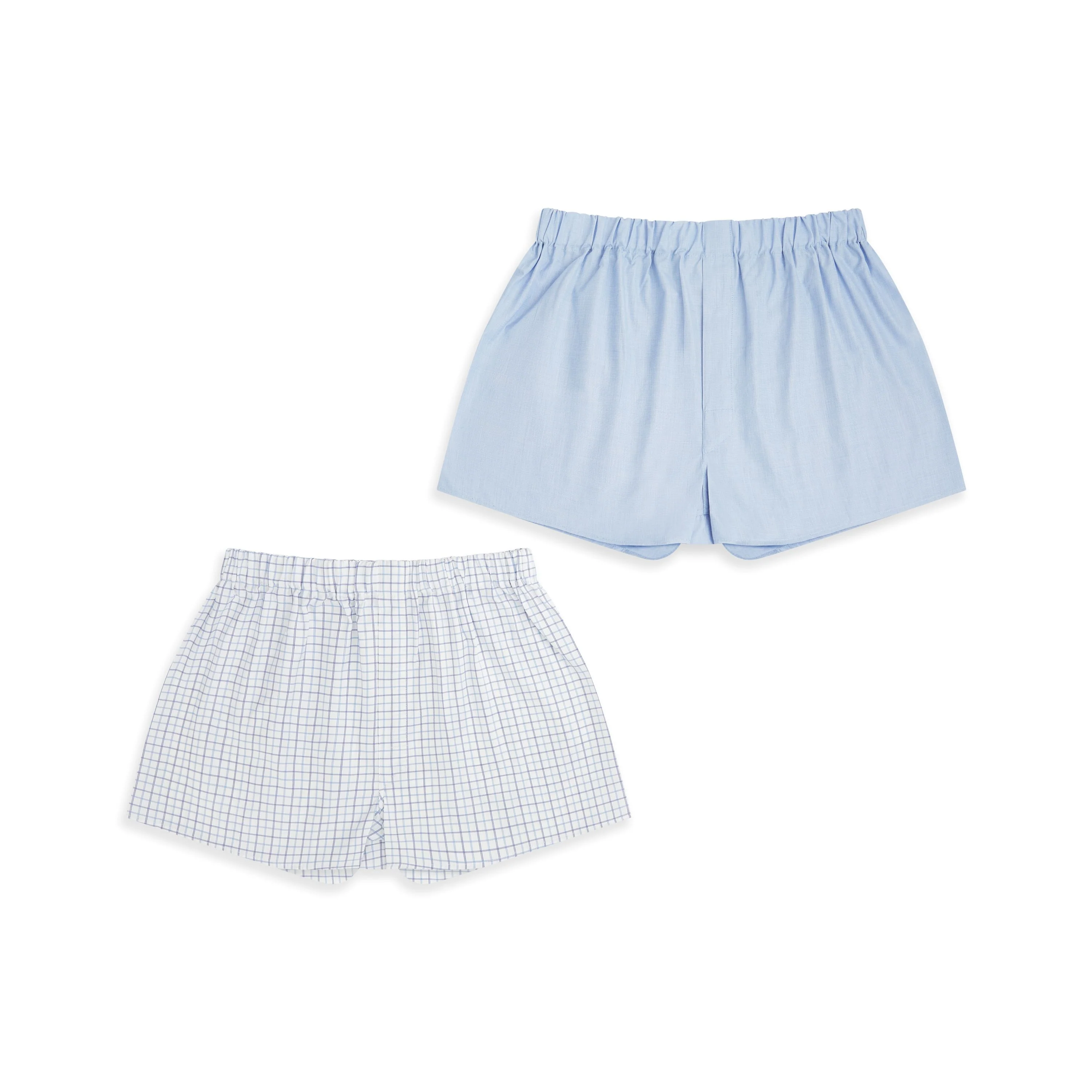Plain Check Boxer Short Set Of Two