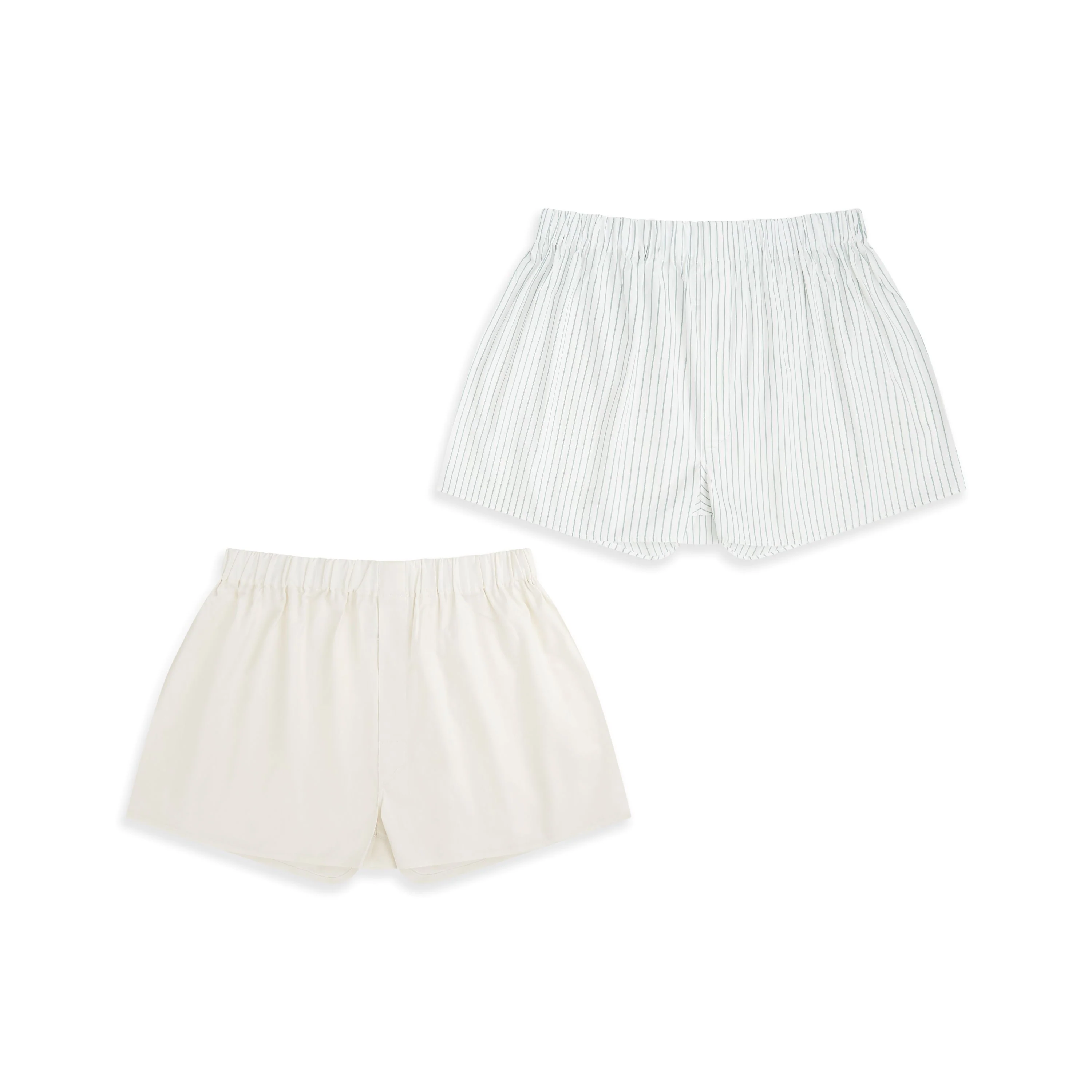 Plain Stripe Boxer Short Set Of Two
