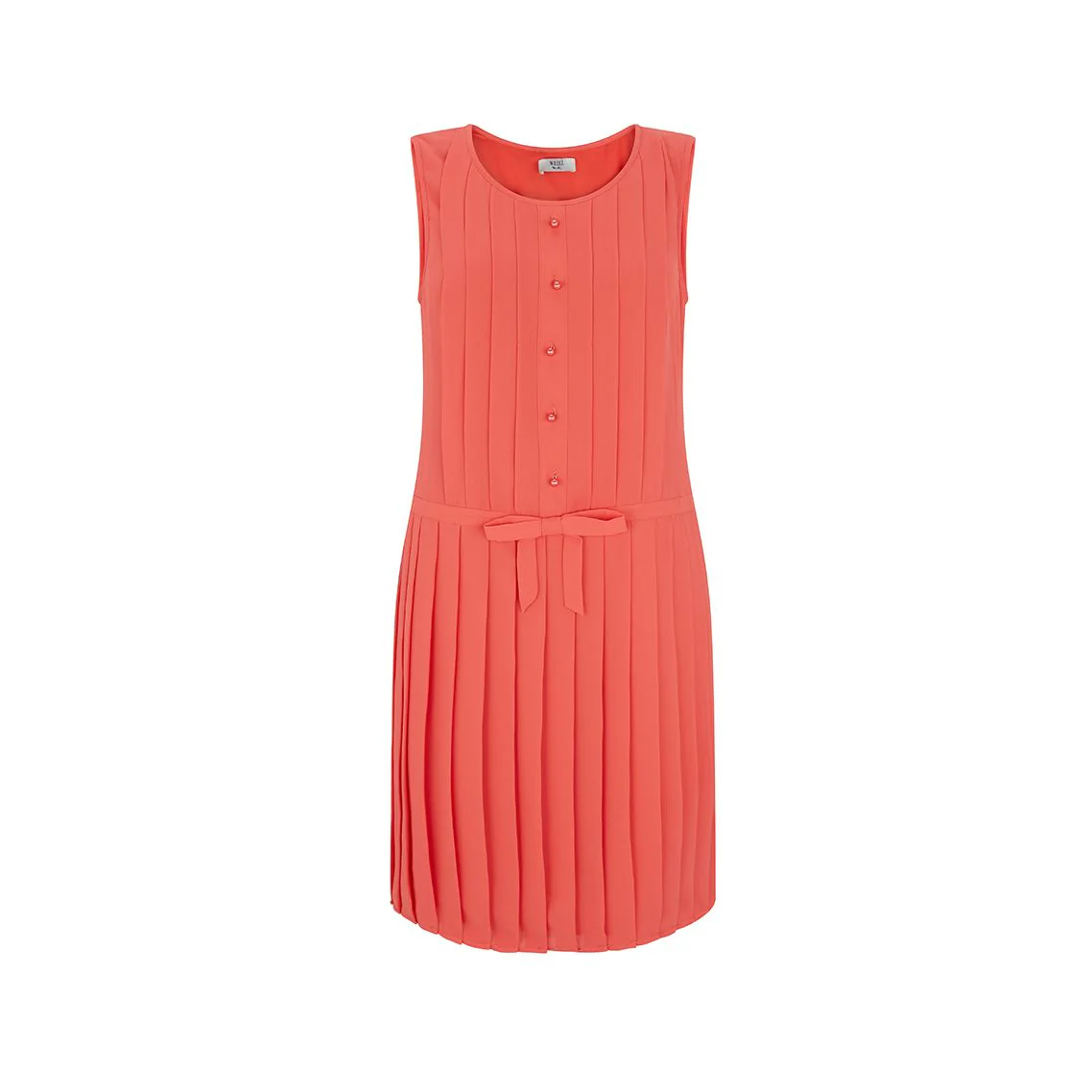 Pleated Sleeveless Dress
