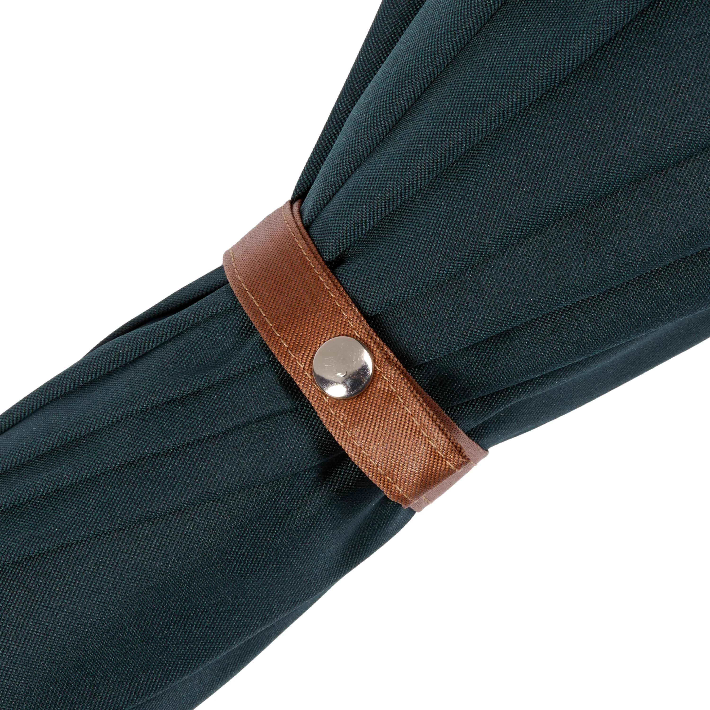 Polished Maple Wood-handle Green and Gold Umbrella - Image 4