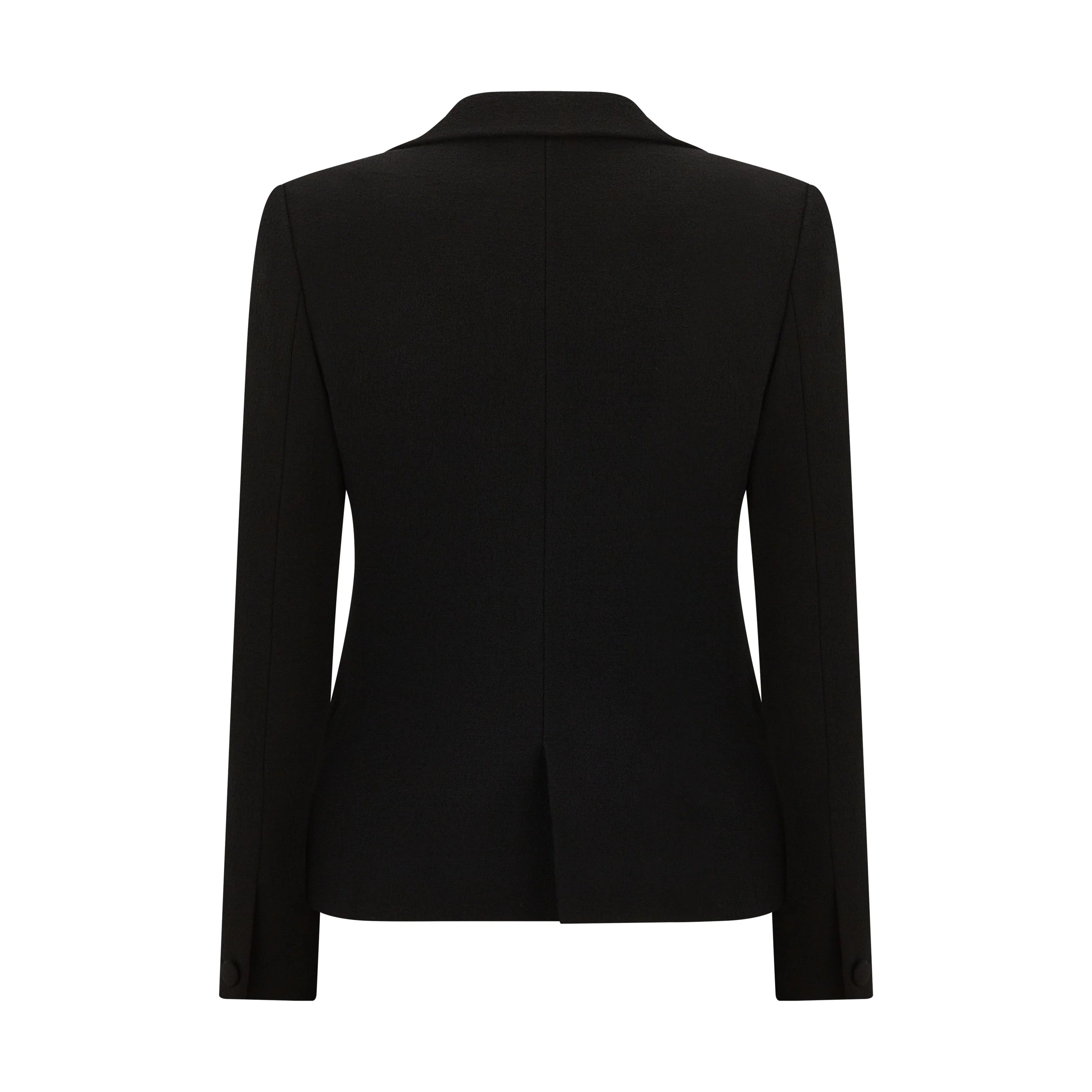 Poppy Tailored Wool Crepe Short Jacket - Image 2