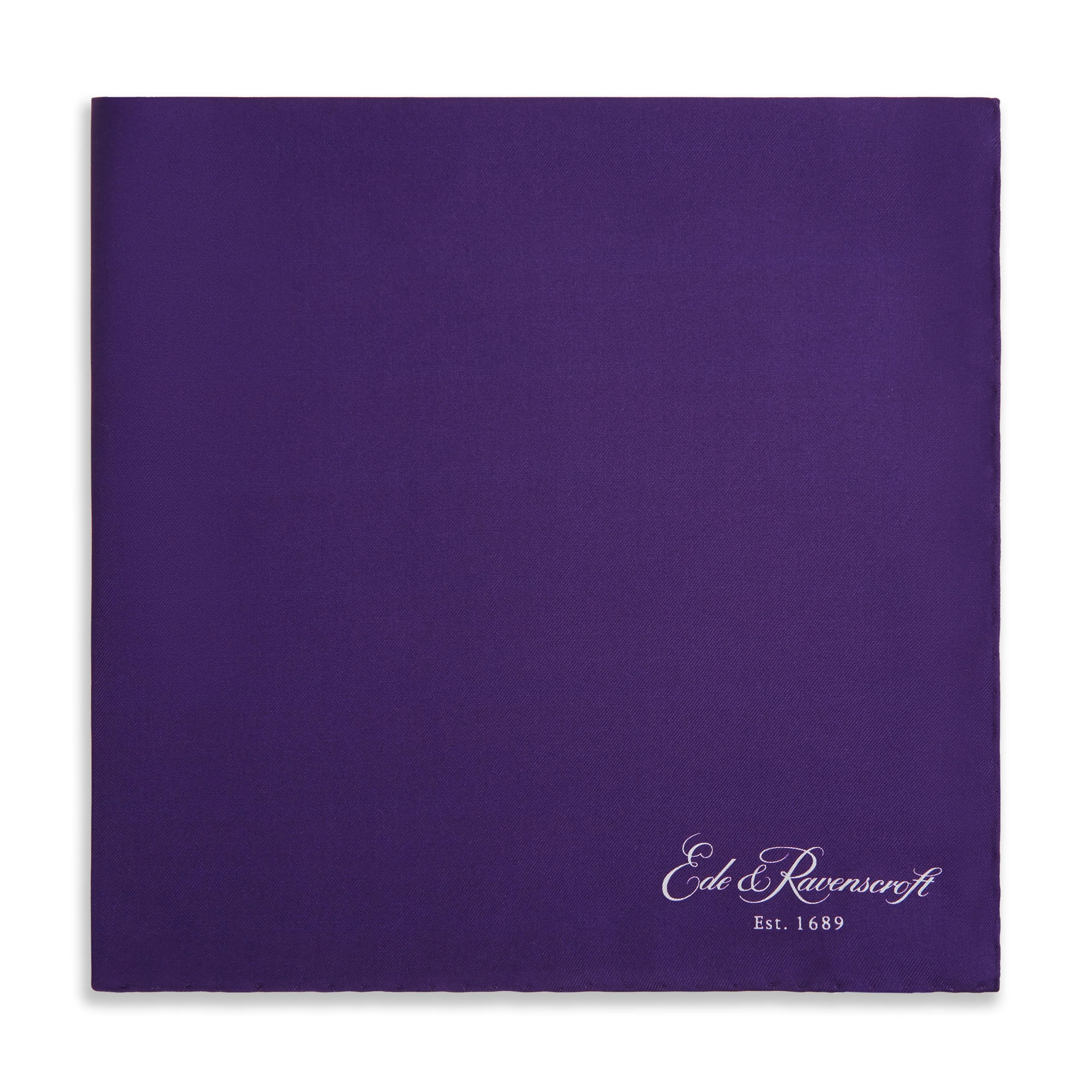 Purple Silk Fine Twill Pocket Square