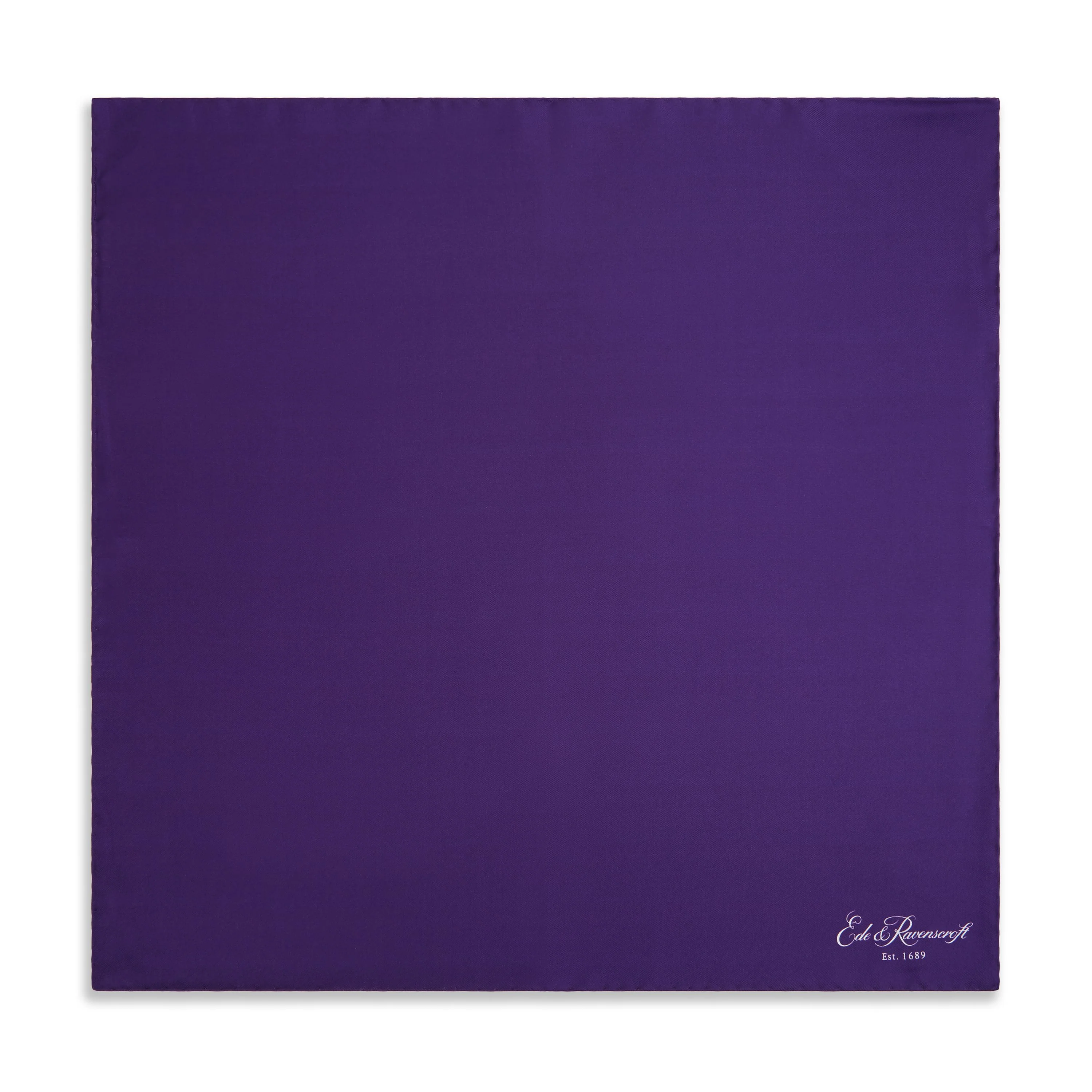 Purple Silk Fine Twill Pocket Square - Image 2