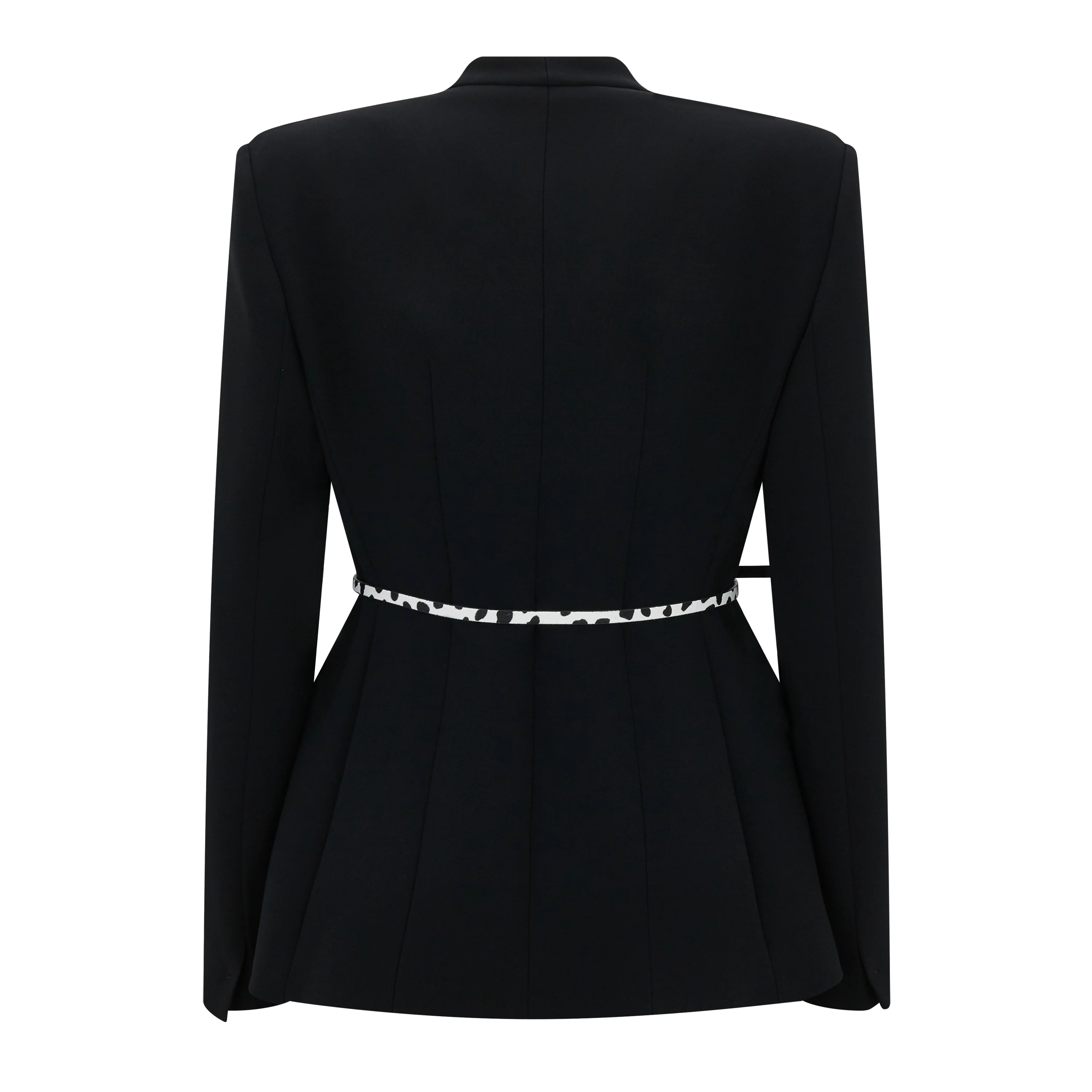 Quinoa Tailored Cady Collarless Belted Jacket - Image 2