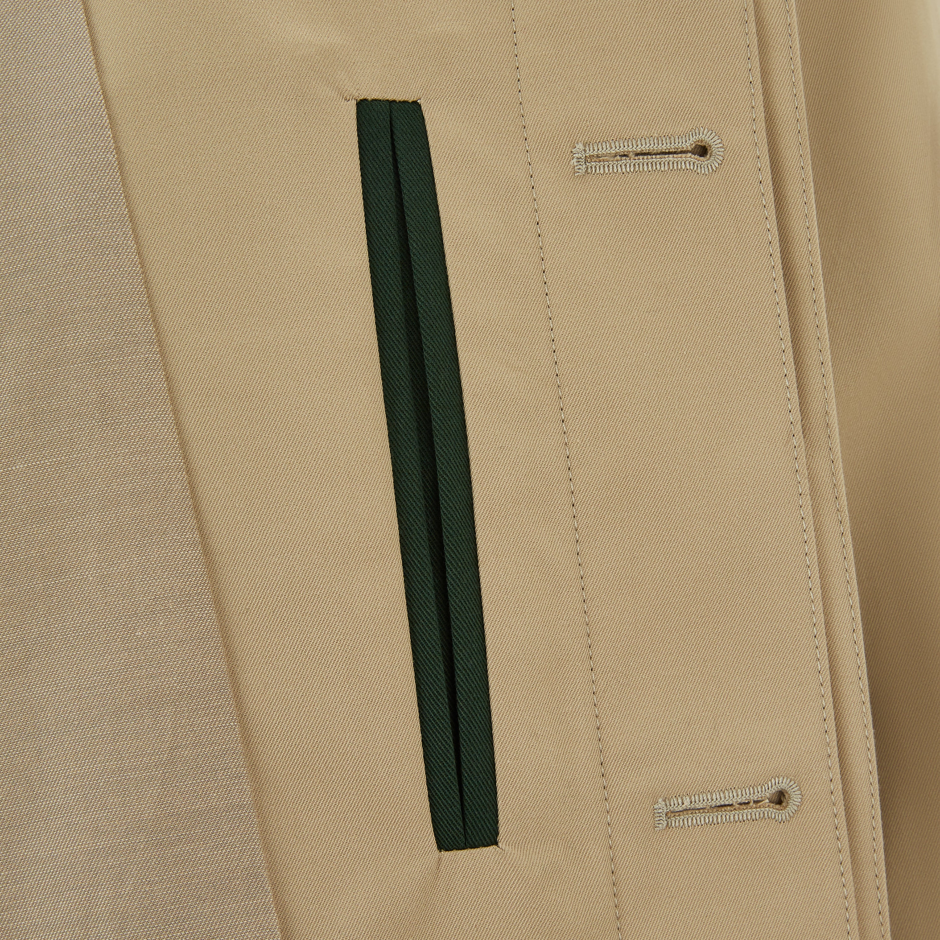 Raiden Beige Cotton Gabardine Raincoat - Image 4
