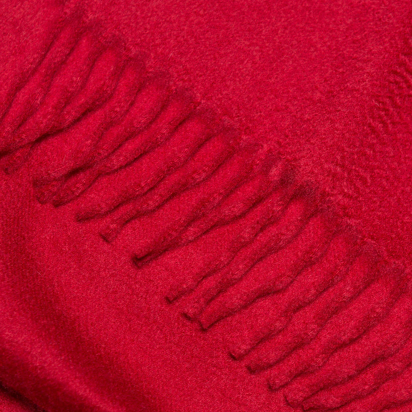 Red Plain Cashmere Scarf - Image 3