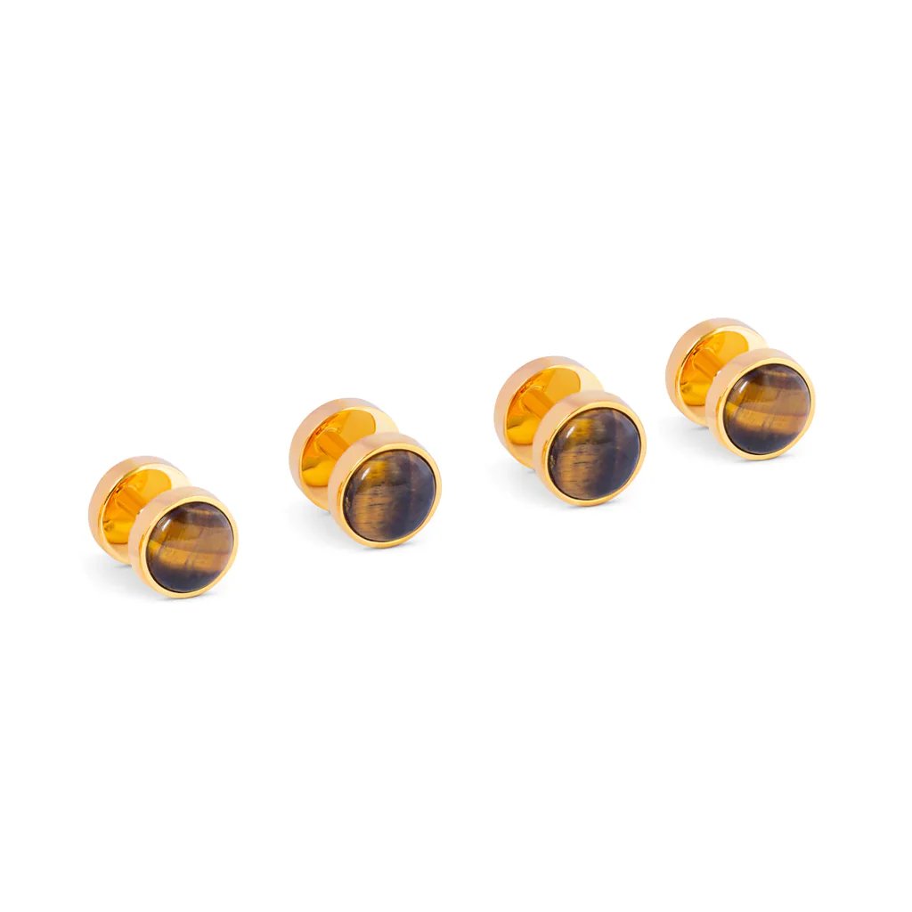 Reversible Shirt Stud Set Tigers Eye - Image 2