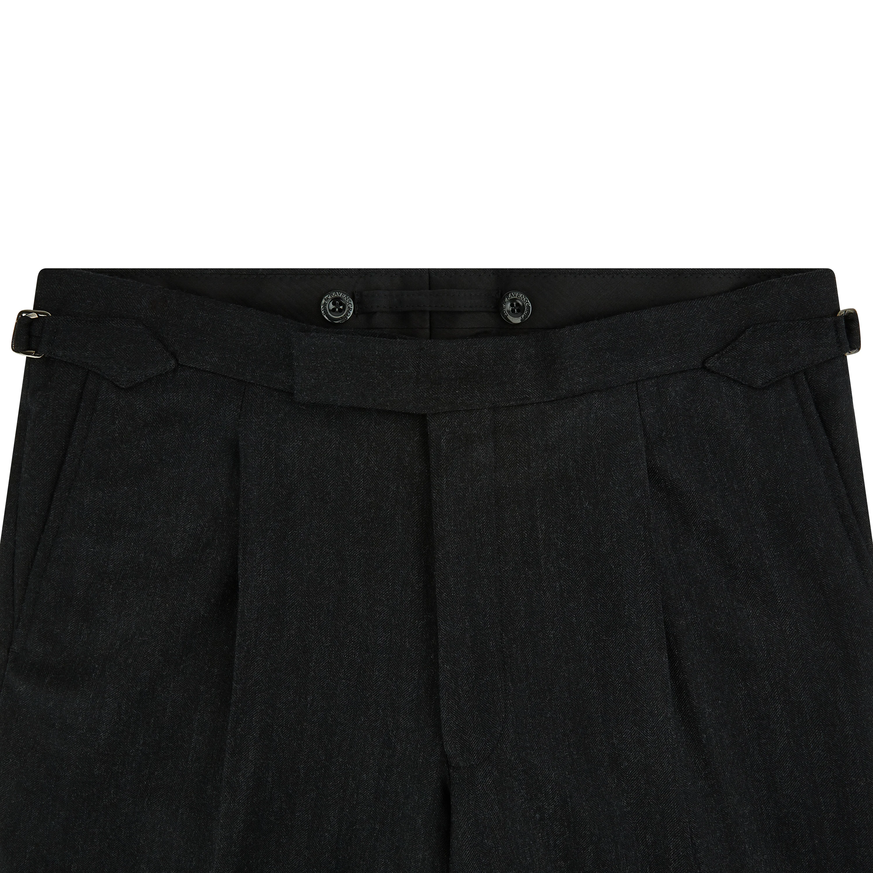 Richmond Charcoal Wide Herringbone Suit - Image 4
