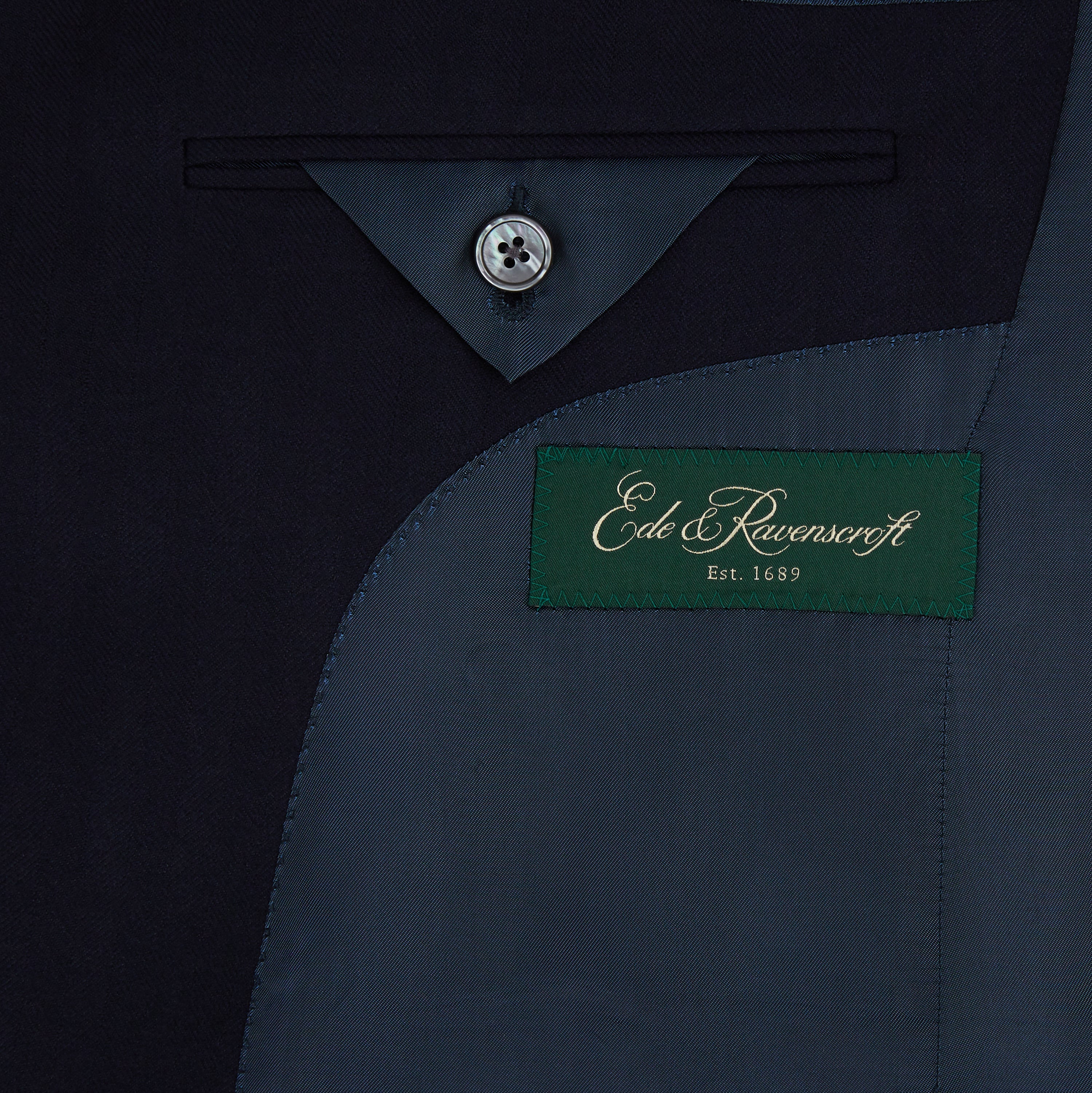 Richmond Navy Herringbone Suit - Image 5