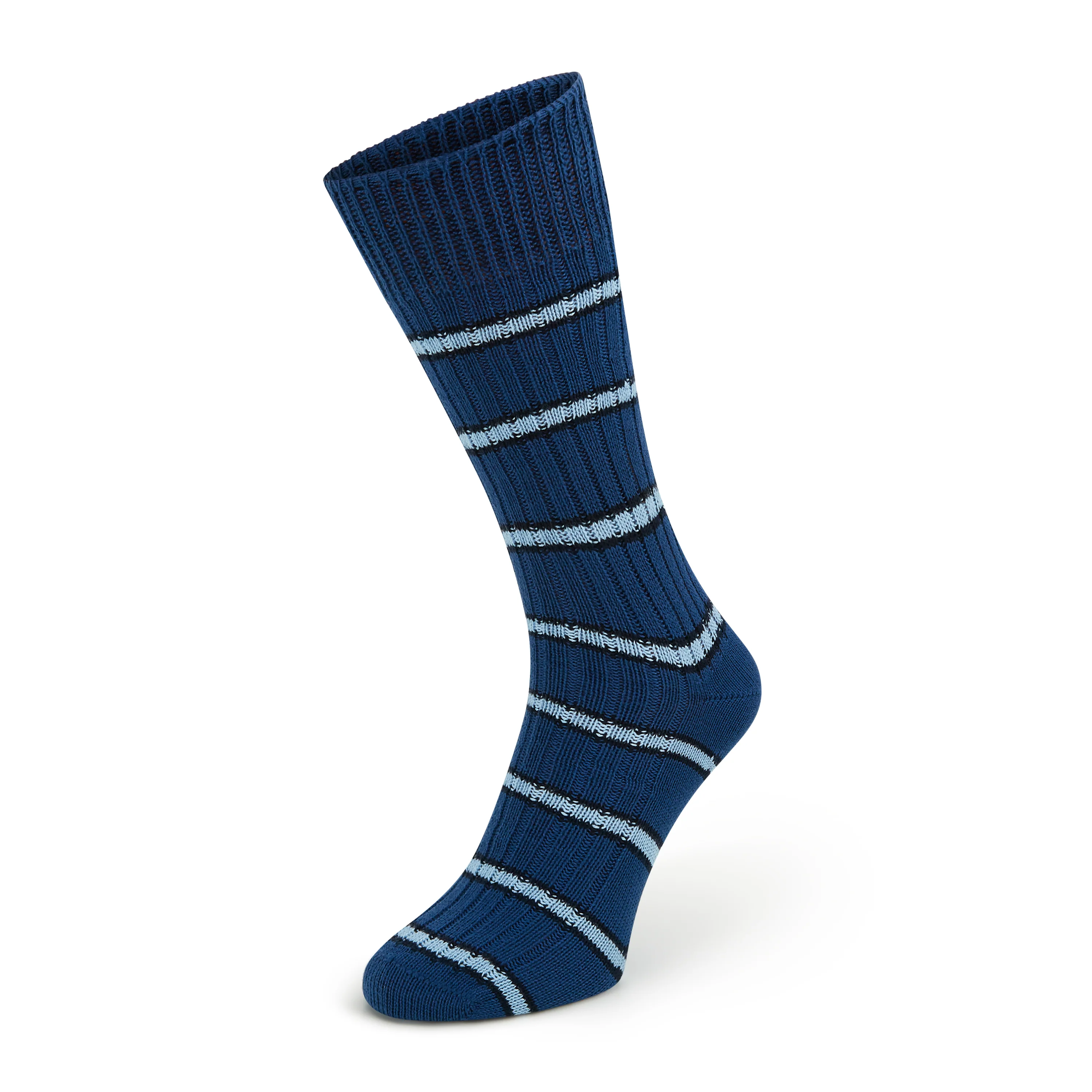 Rugby Blue Stripe Cotton Sock