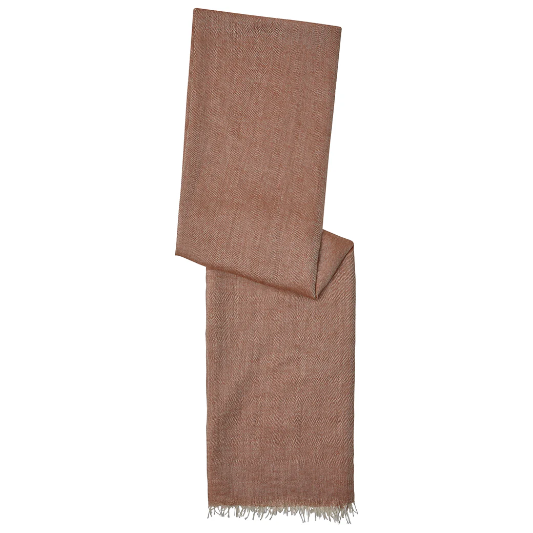 Rust Lightweight Twill Silk Cashmere Scarf