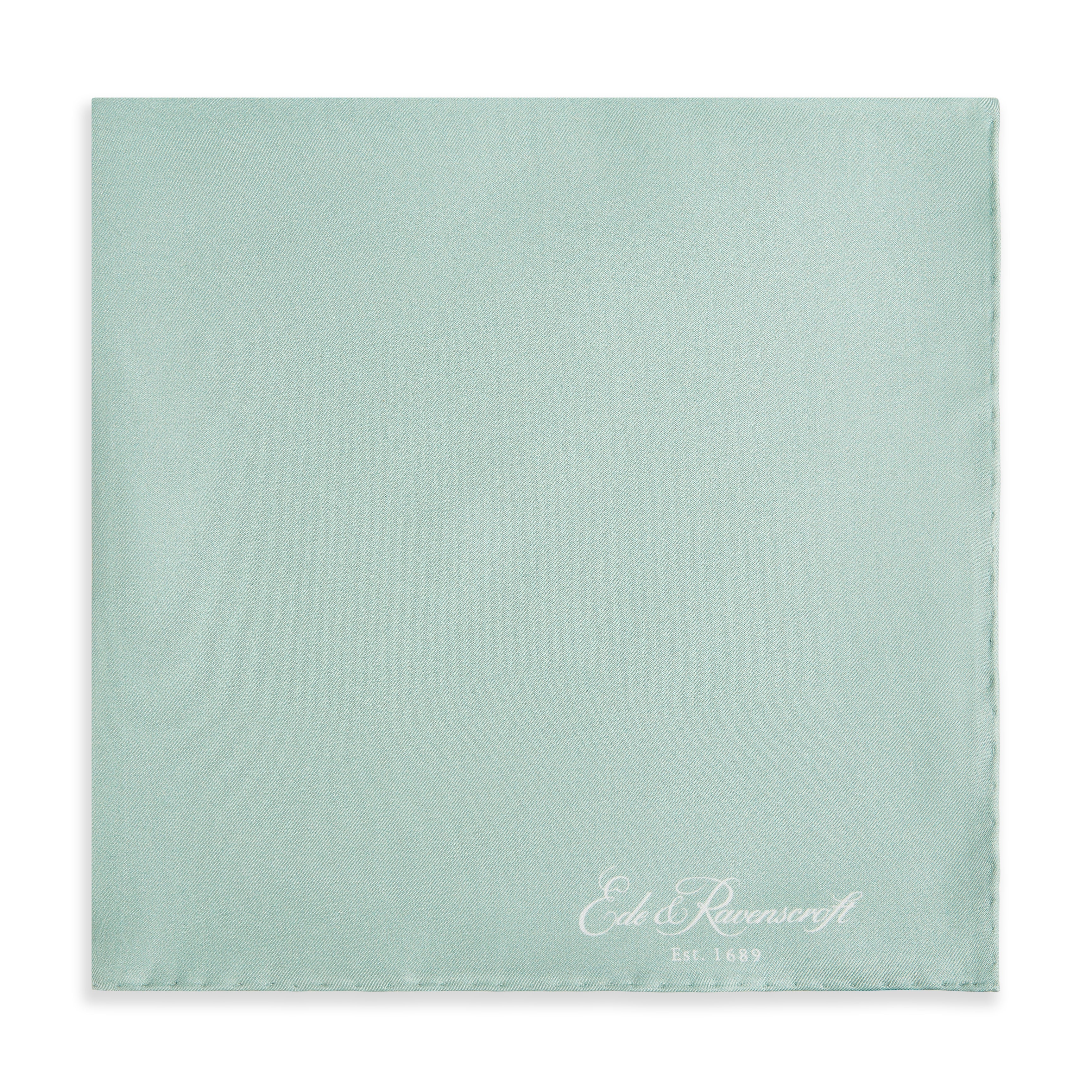 Sage Green Silk Fine Twill Pocket Square - Image 2