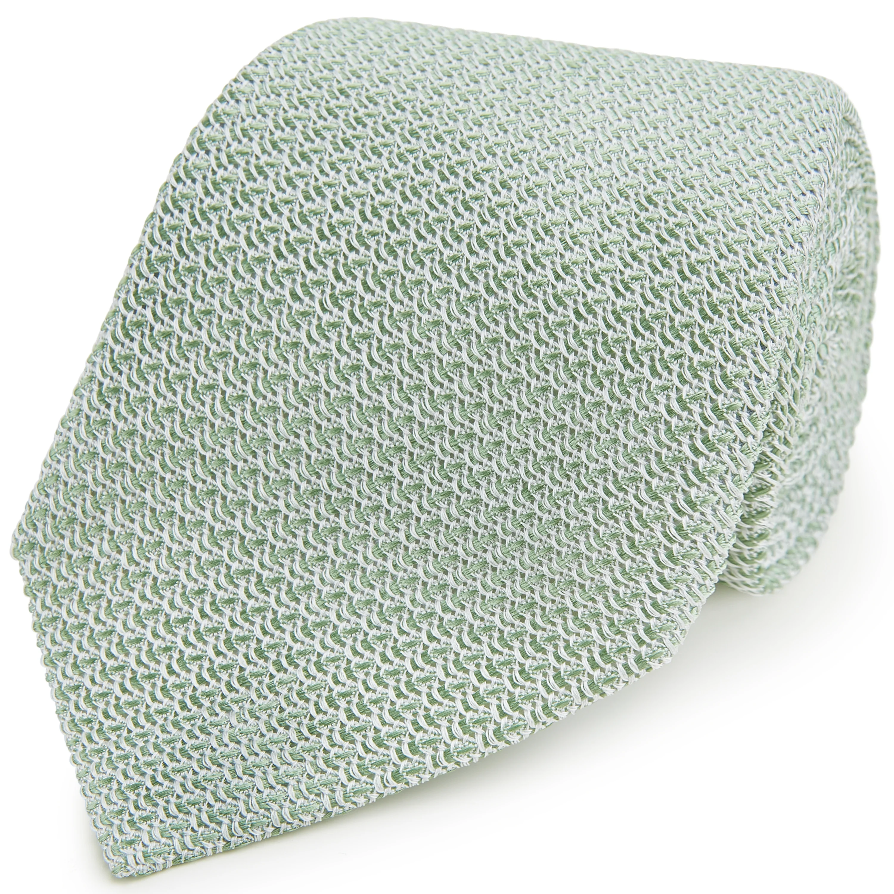 Sage Green Grenadine Silk Tie