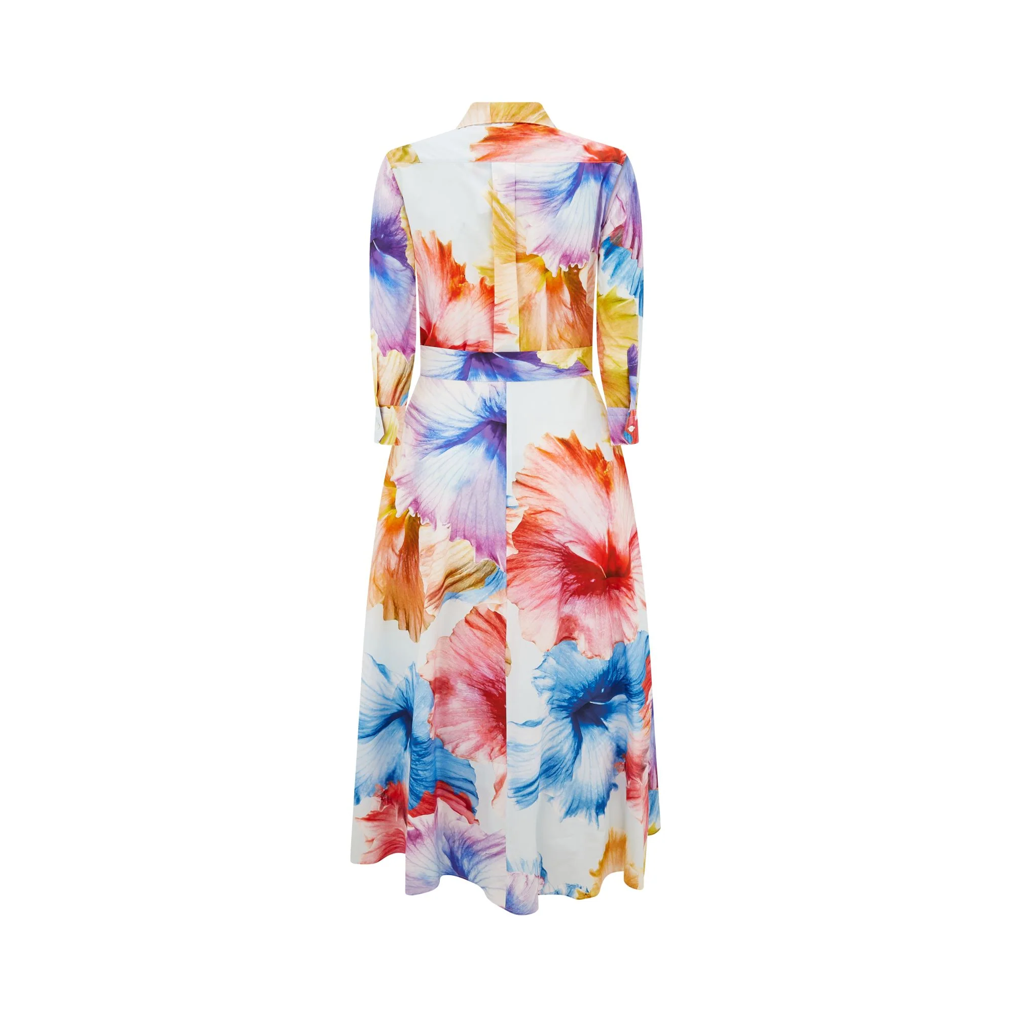 Dralla Tie Front Flower Cotton Poplin Dress - Image 2
