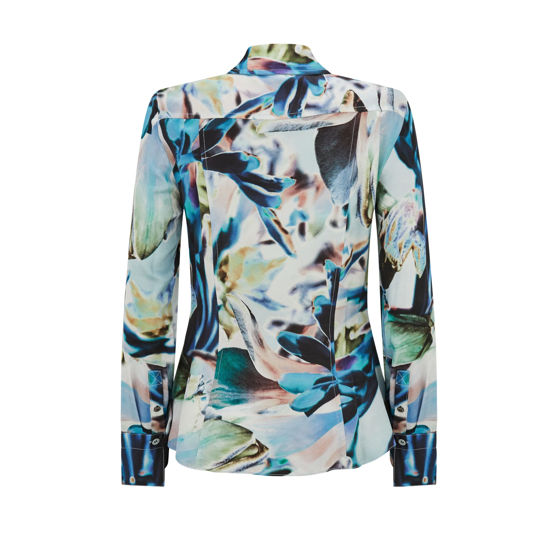 Sateen Floral Print Shirt - Image 2