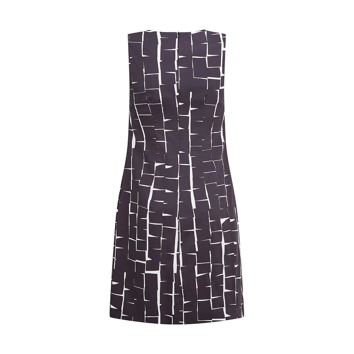 Satin Printed Navy Blue Dress - Image 2