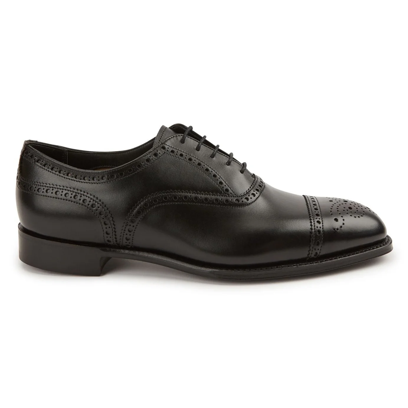 Savoy Black Oxford Semi Brogue - Image 2