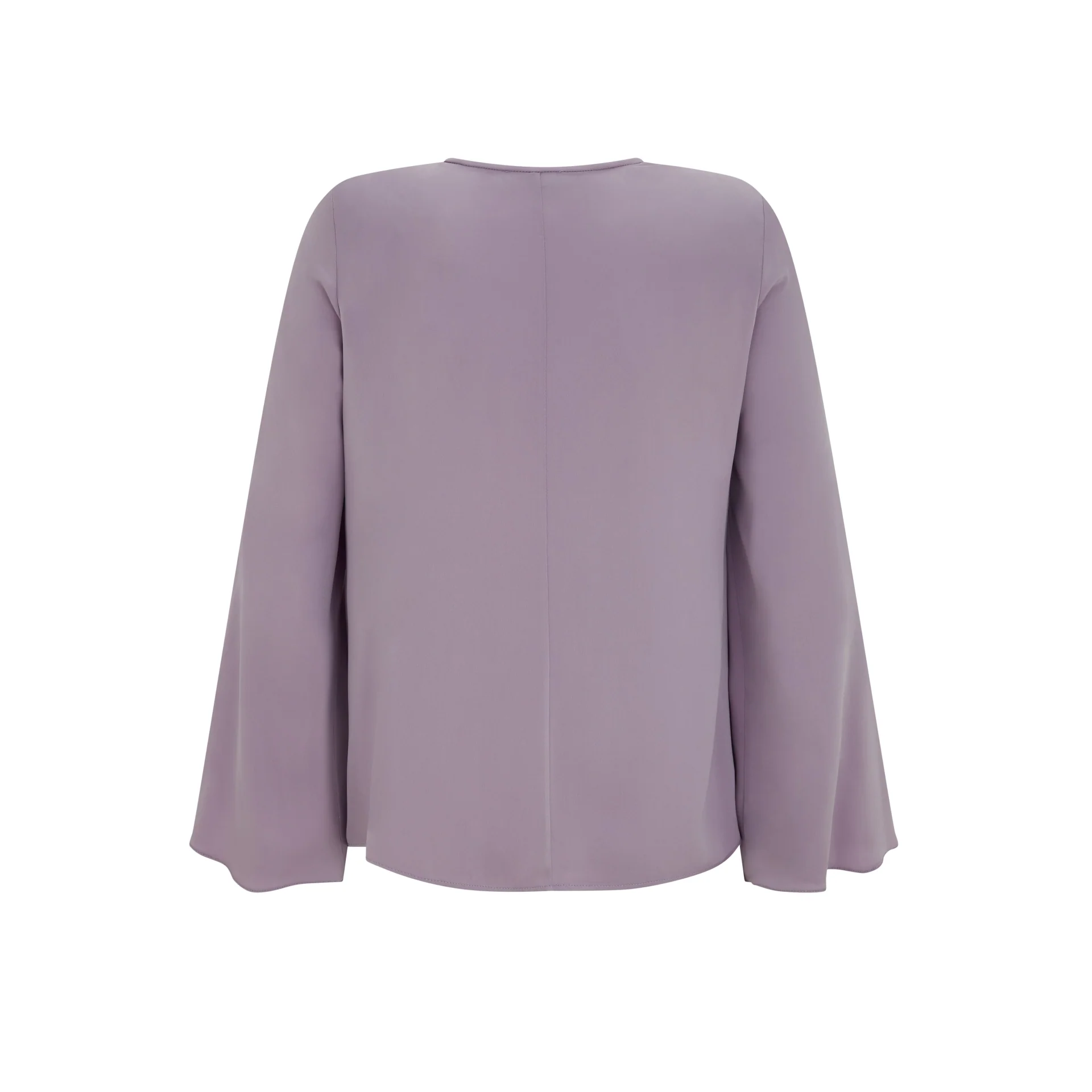 Scoop Neck Front Button Pleat Pink Blouse - Image 2