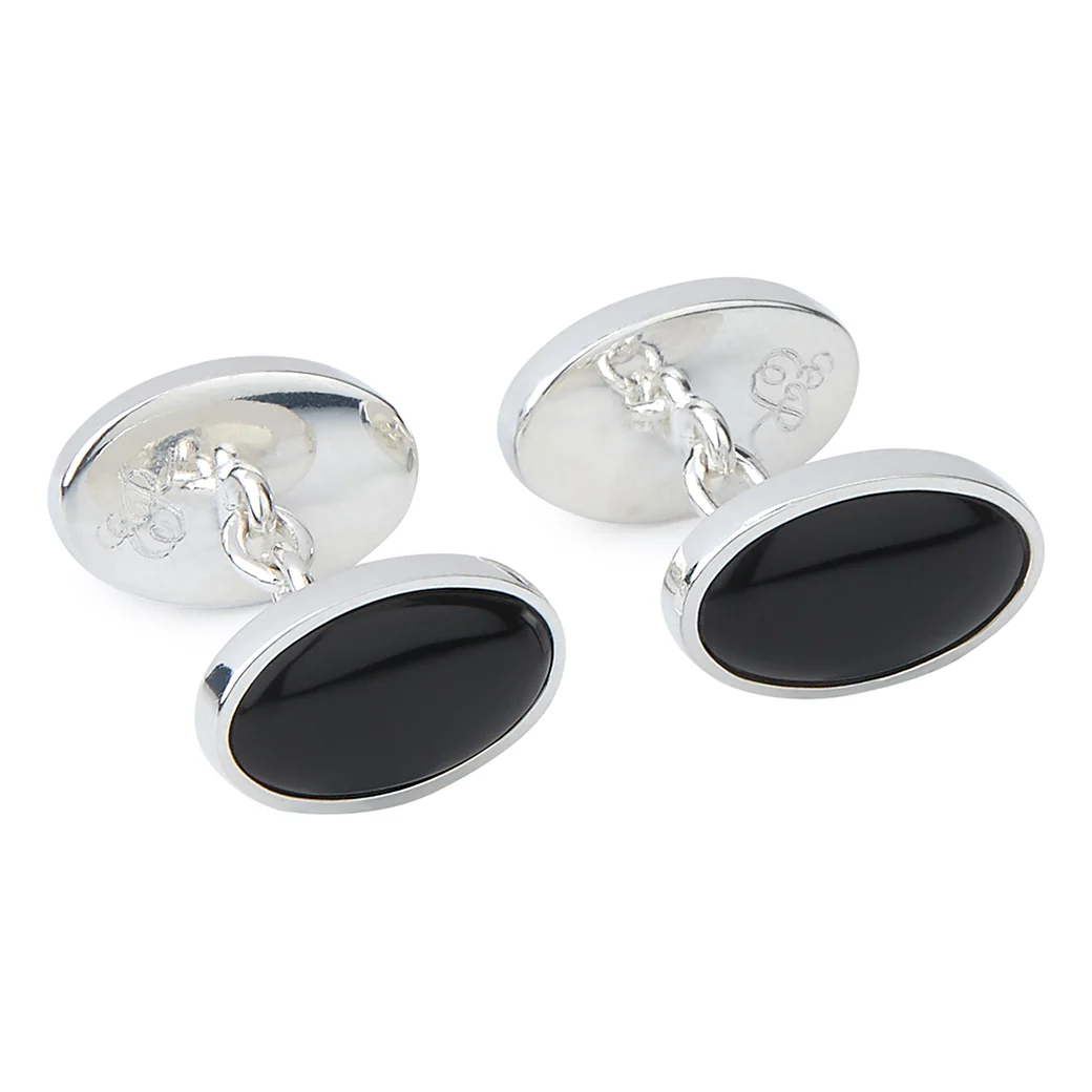 Silver and onyx Cufflinks