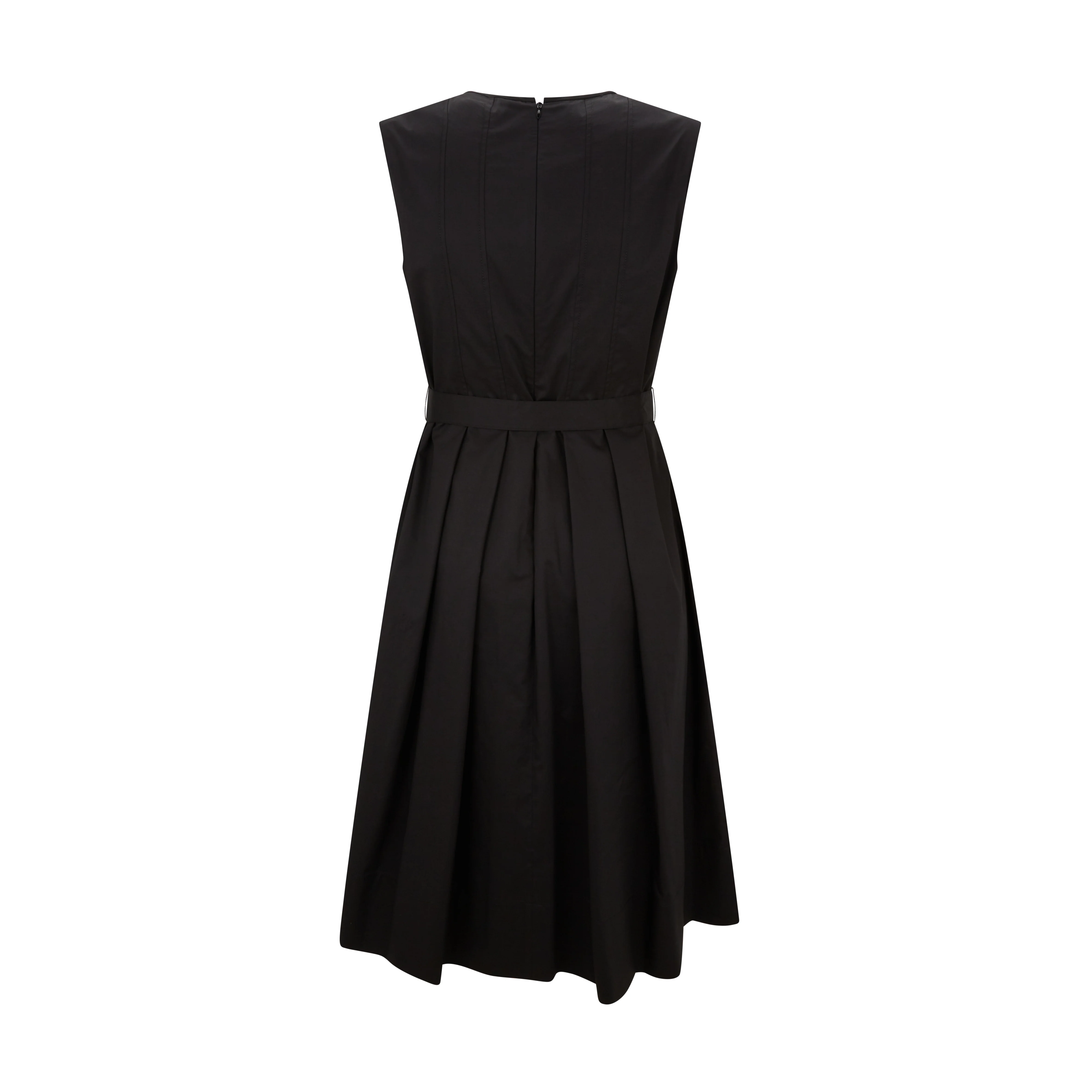 Sleeveless Cotton Satin Dress - Image 2