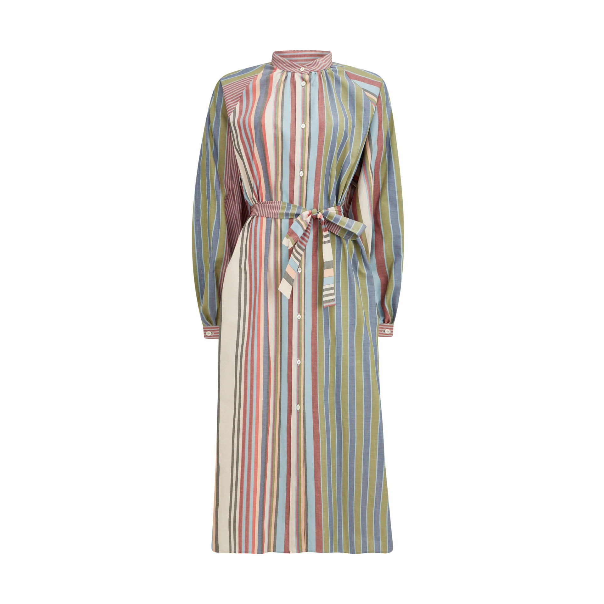 Stripe Cotton Shirt Dress