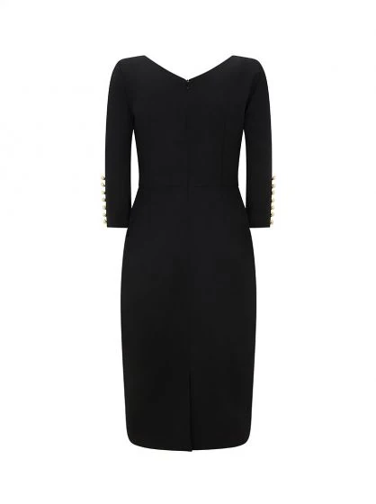 Sydney Stretch Crepe Pencil Dress - Image 2