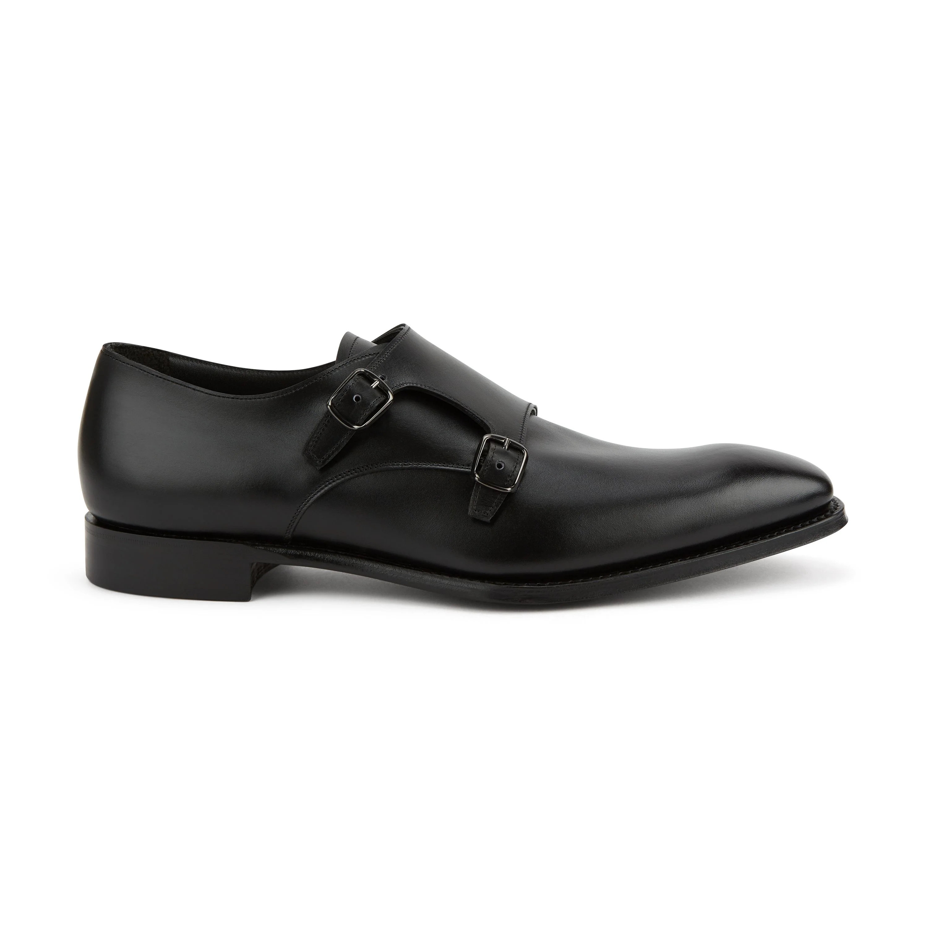 Sylvester Black Double Buckle Monk Shoe - Image 2