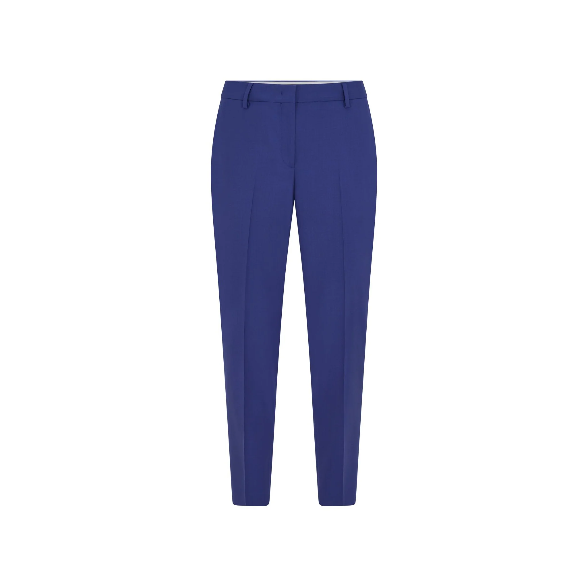 Tailored Cigarette Blue Wool Trousers