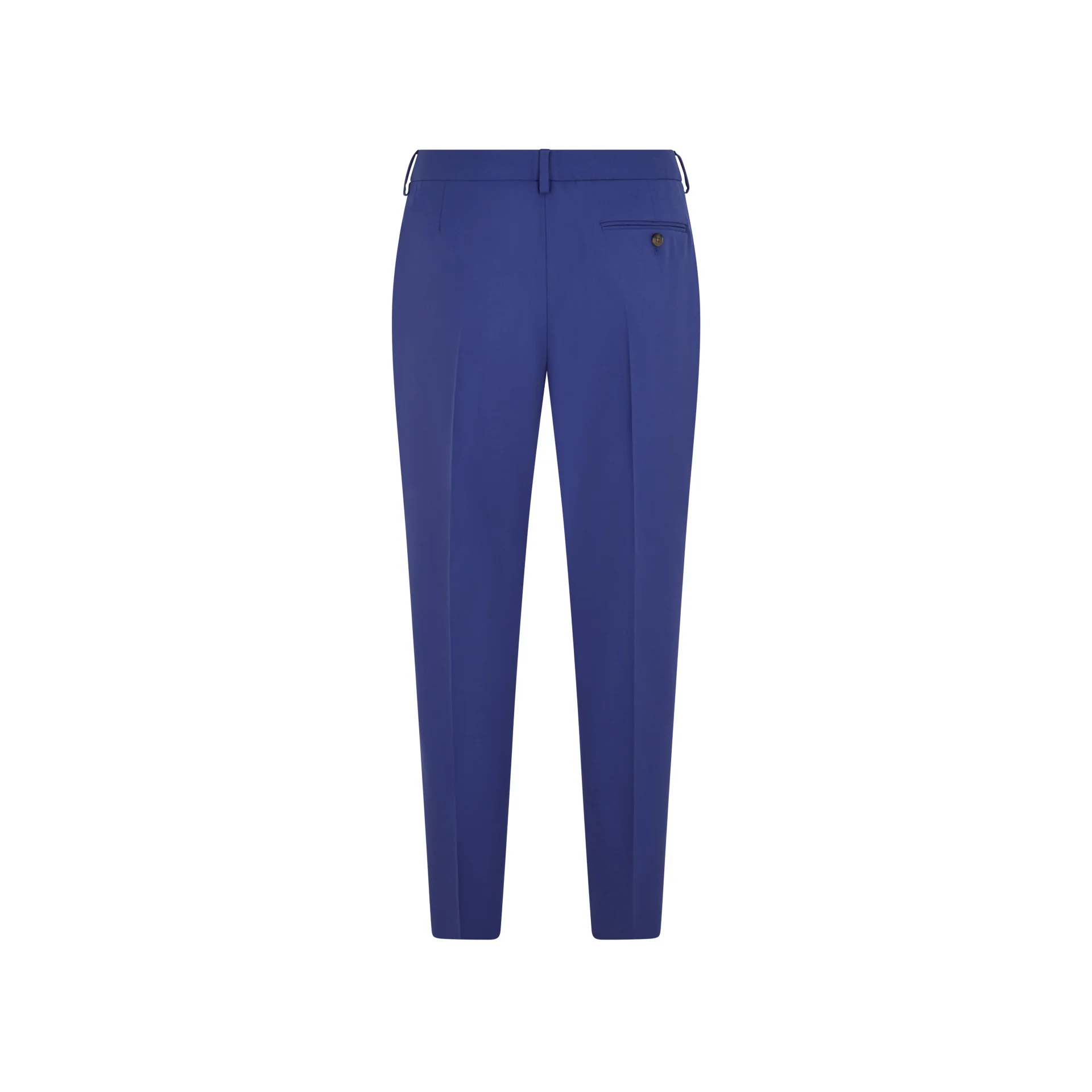 Tailored Cigarette Blue Wool Trousers - Image 2