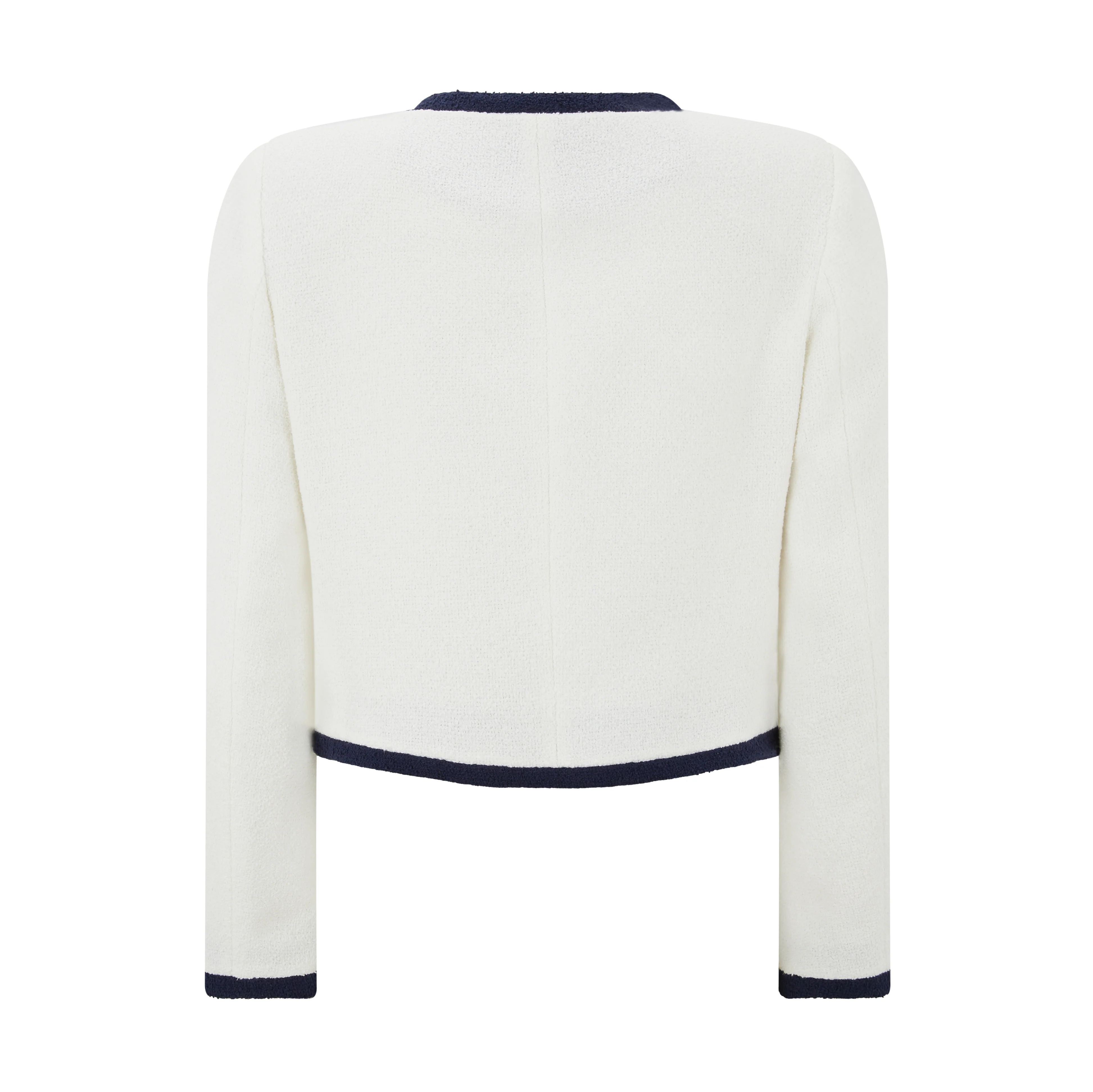 Tailored Crepe Cropped Jacket - Image 2