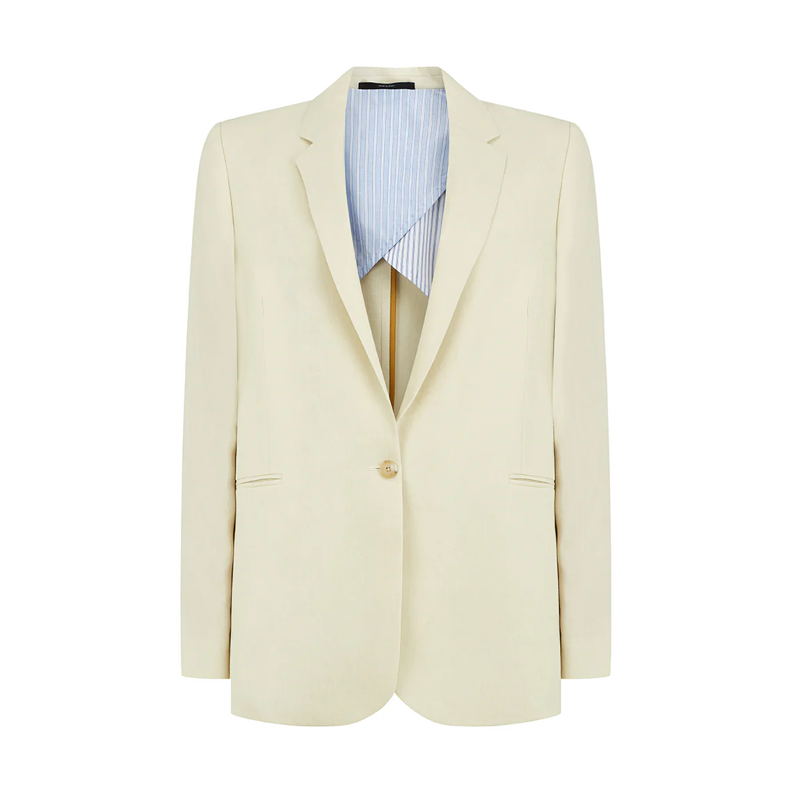 Tailored Linen Jacket Beige