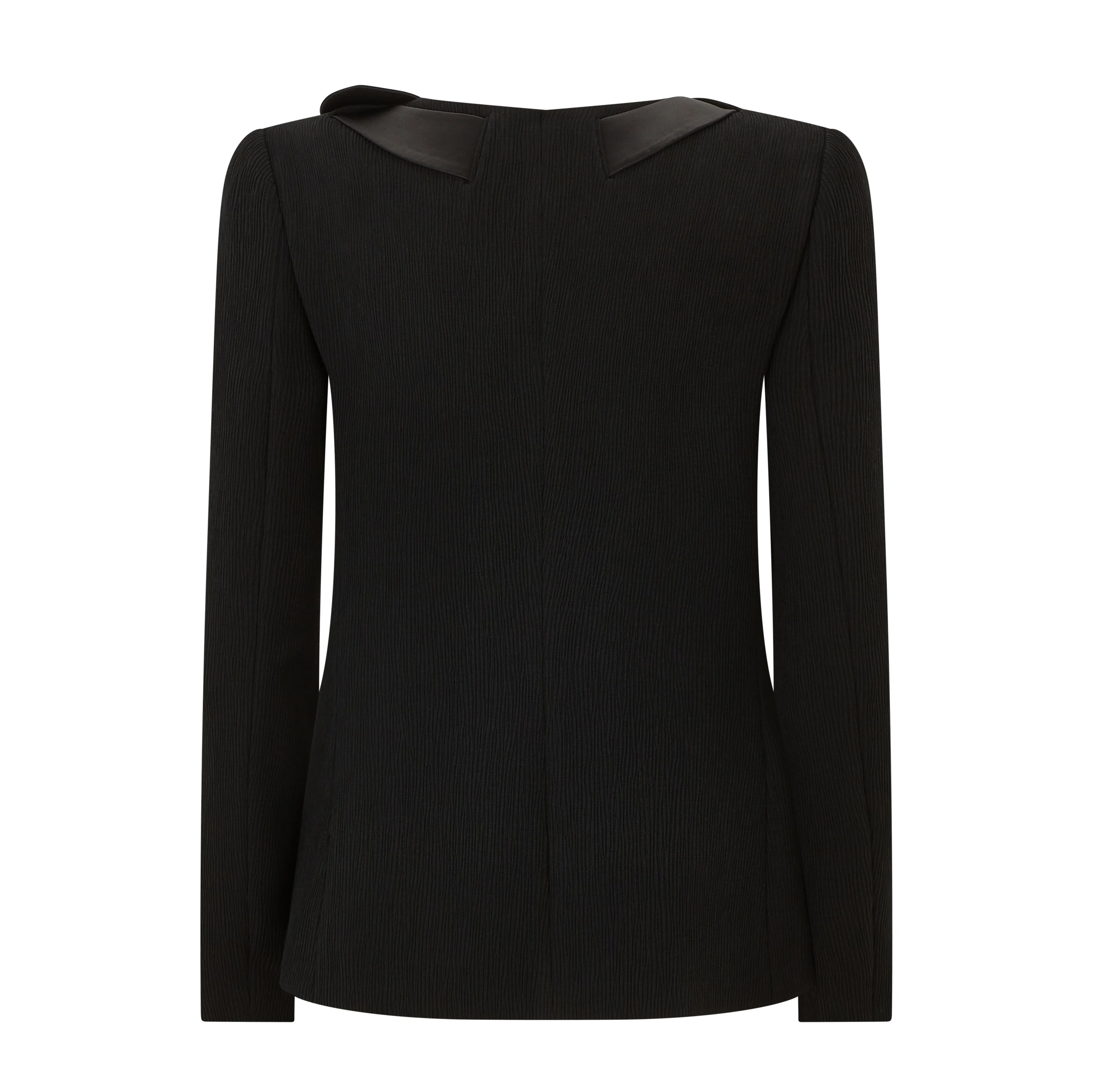 Tailored Short Jersey Leather Bow Jacket - Image 2