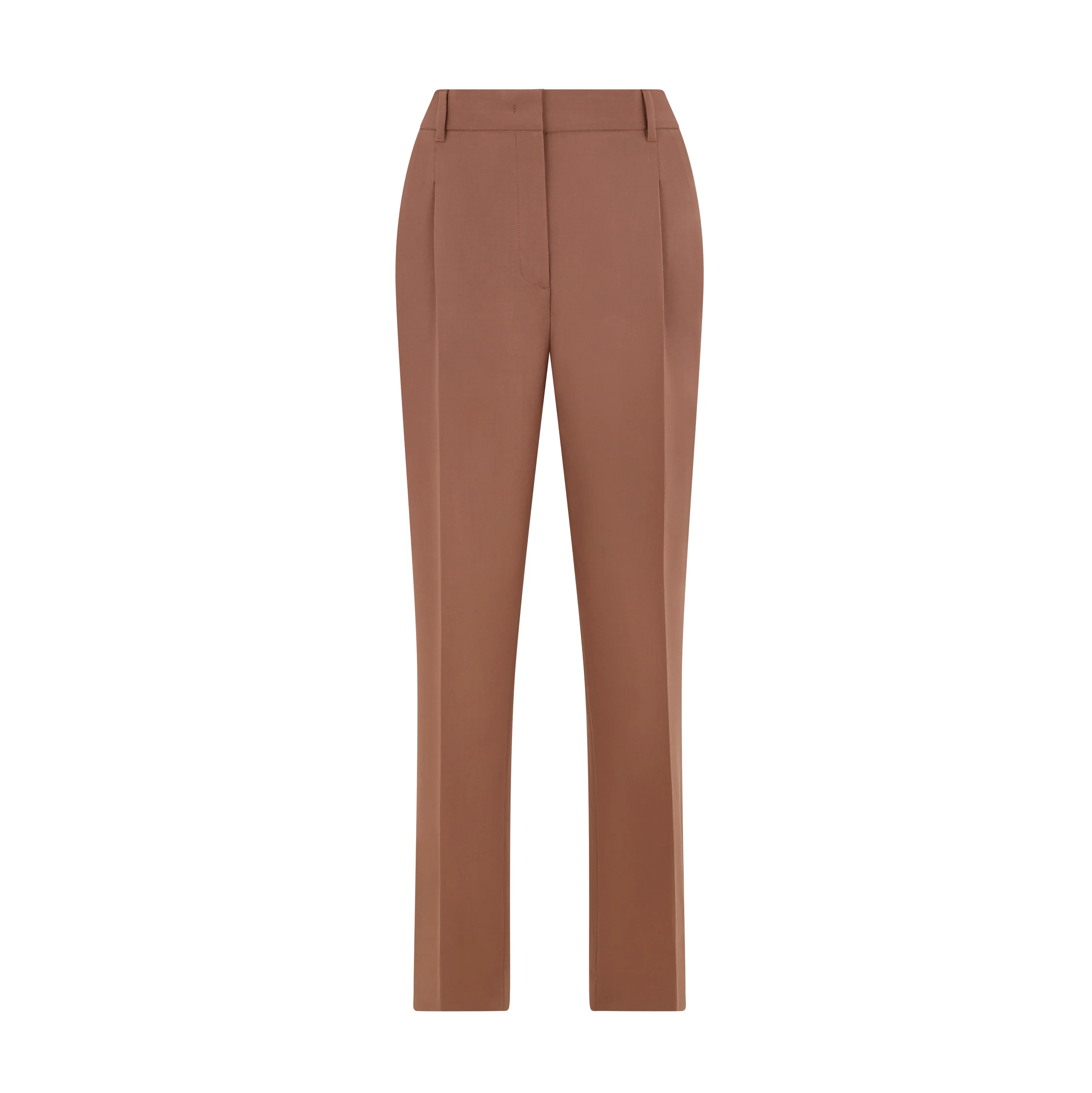 Tailored Straight Pleat Wool Trouser